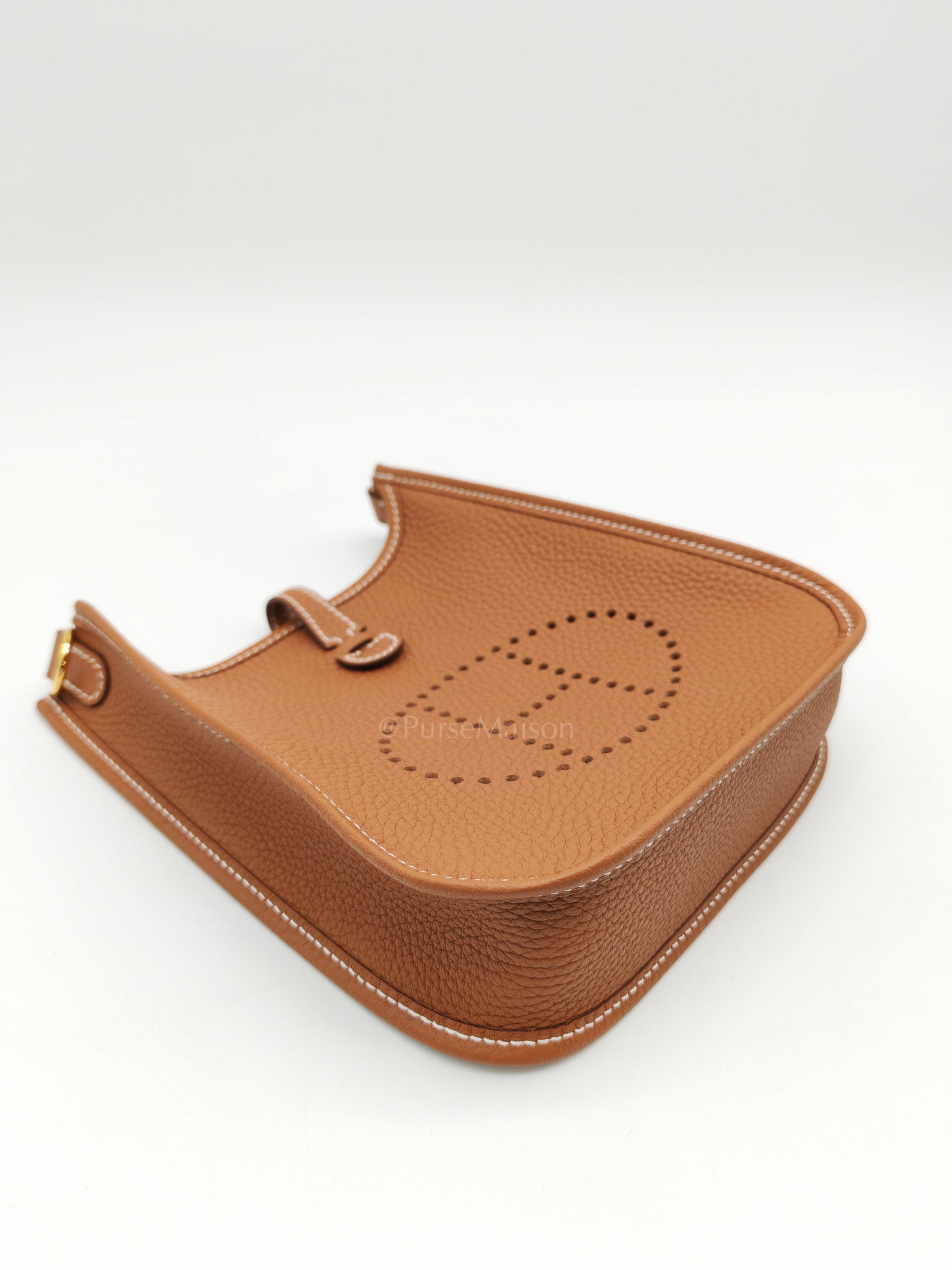 Evelyne TPM In Gold Clemence Leather & Gold Hardware Stamp G (2026) | Purse Maison Luxury Bags Shop