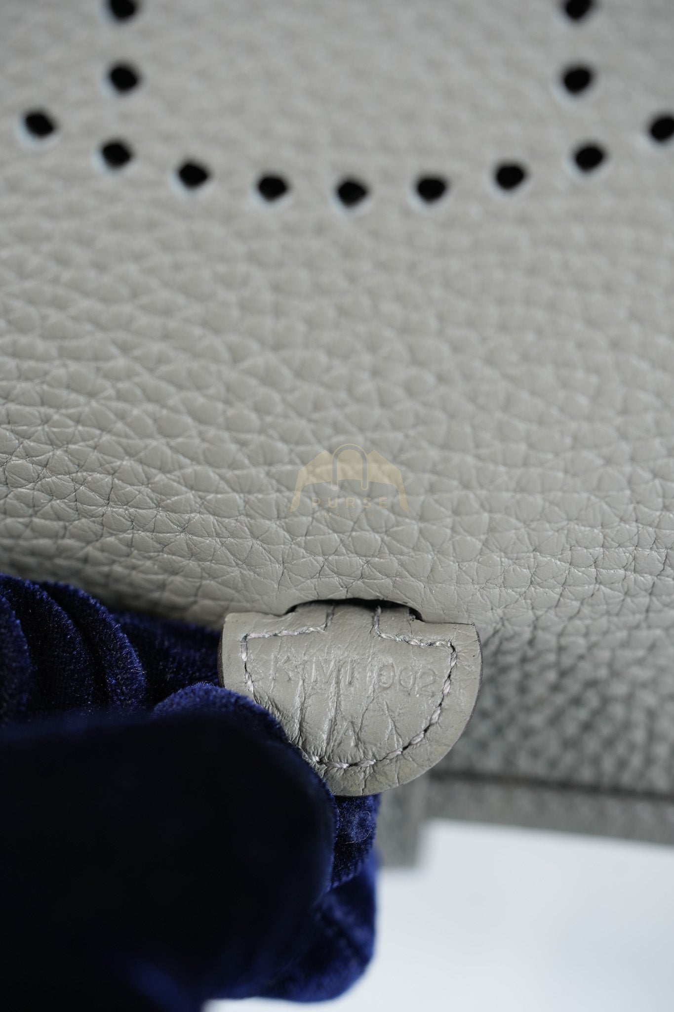 Evelyne TPM in Gris Meyer Clemence Bull Calfskin Gold Hardware Stamp K(2025) | Purse Maison Luxury Bags Shop