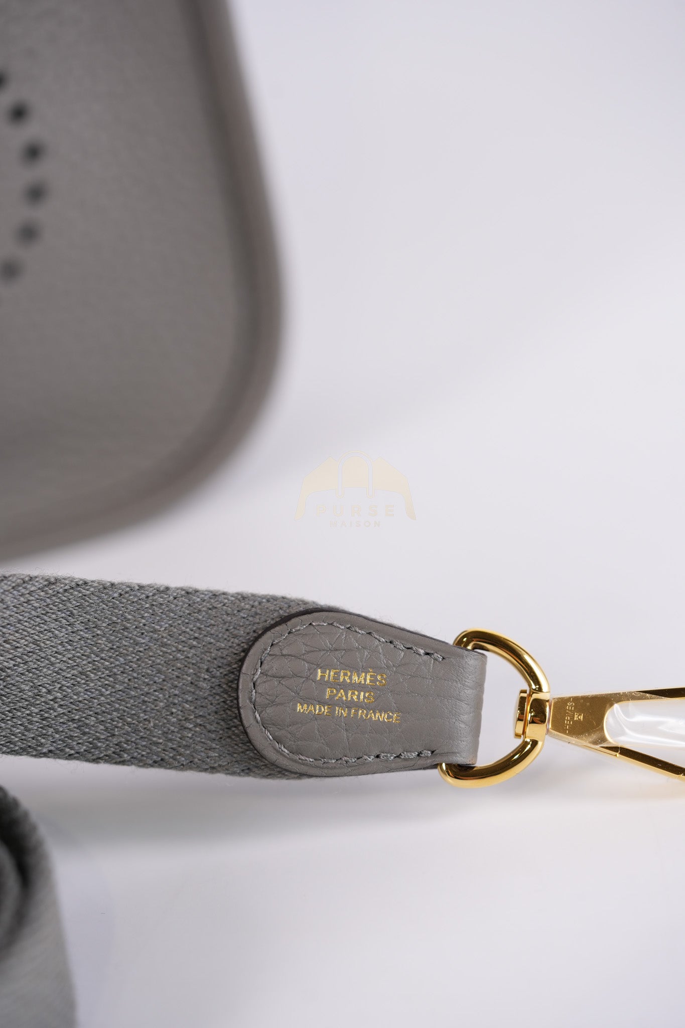 Evelyne TPM in Gris Meyer Clemence Bull Calfskin Gold Hardware Stamp K(2025) | Purse Maison Luxury Bags Shop