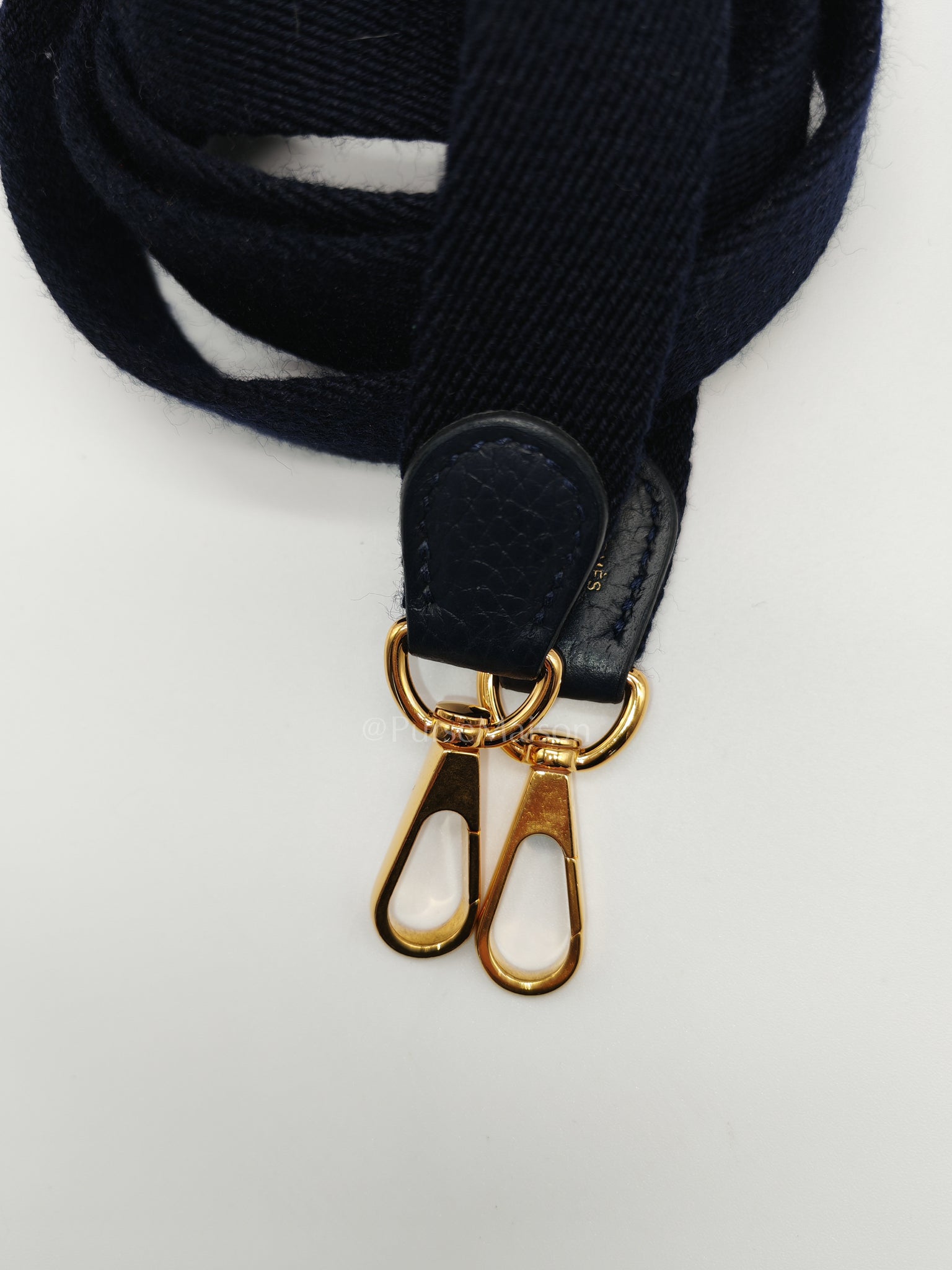 Evelyne TPM in Navy Blue Clemence Leather and Gold Hardware Stamp Z (2021) | Purse Maison Luxury Bags Shop