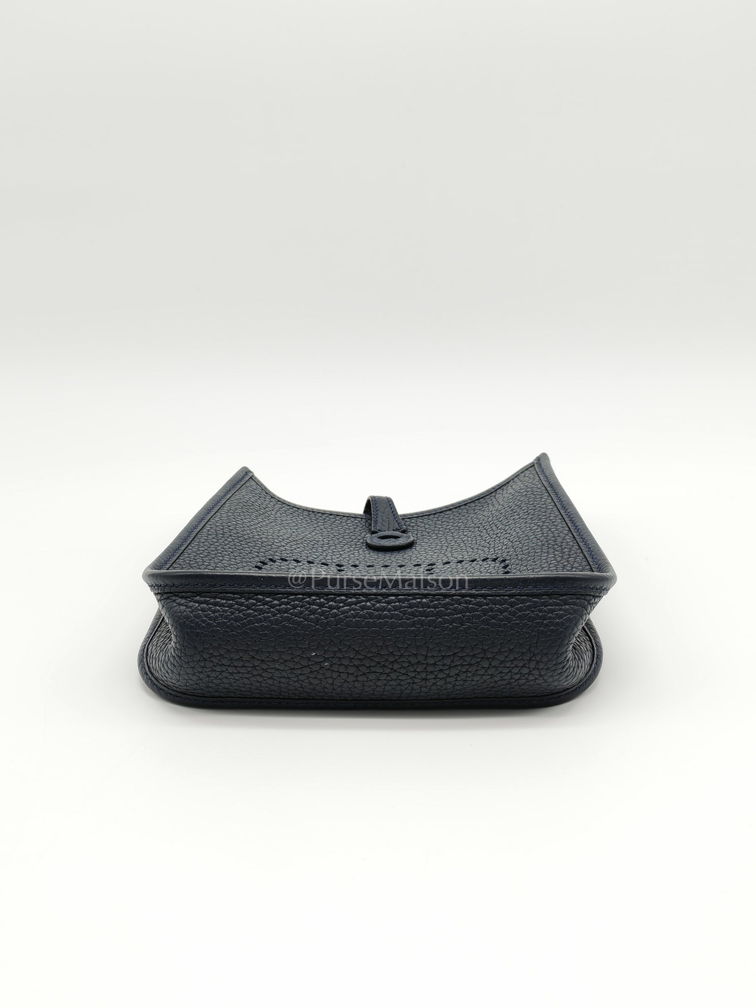 Evelyne TPM in Navy Blue Clemence Leather and Gold Hardware Stamp Z (2021) | Purse Maison Luxury Bags Shop