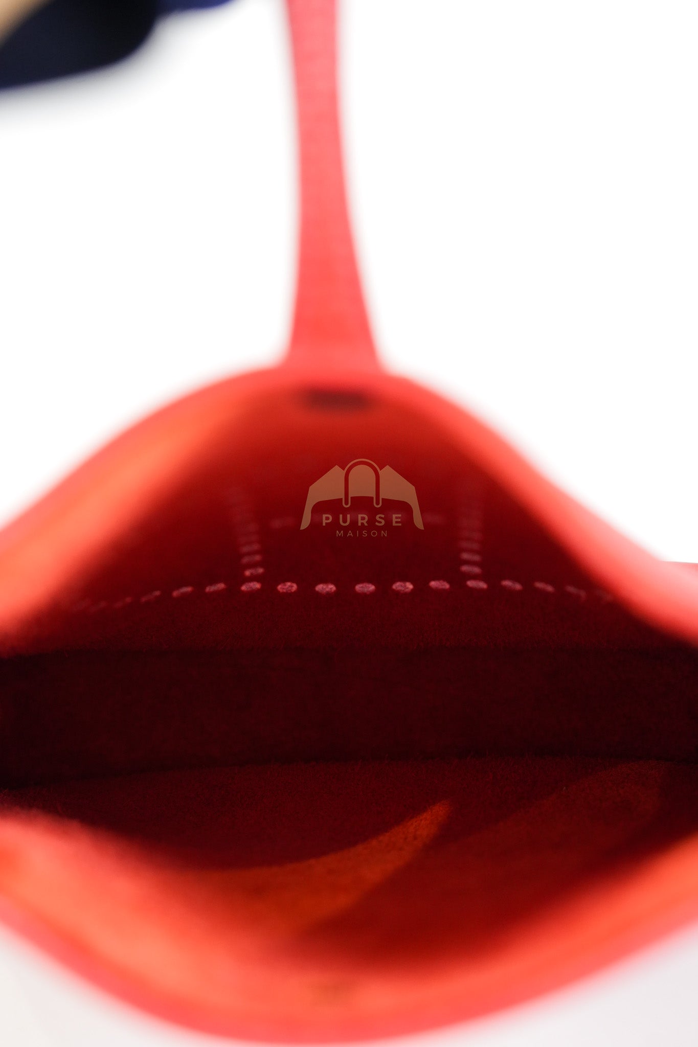 Evelyne TPM Red in Clemence Leather and Gold Hardware Stamp C (2018) | Purse Maison Luxury Bags Shop