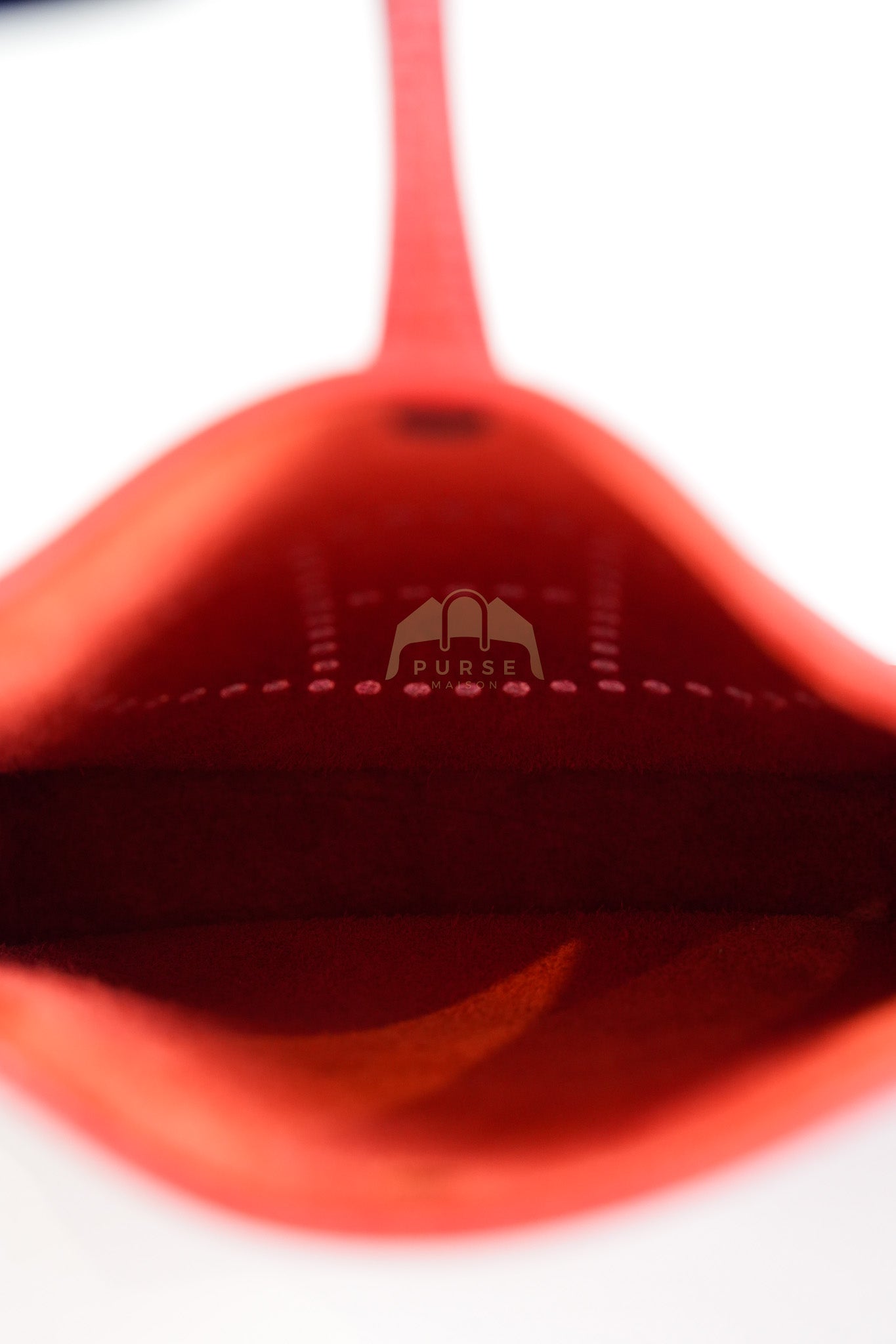 Evelyne TPM Red in Clemence Leather and Gold Hardware Stamp C (2018) | Purse Maison Luxury Bags Shop