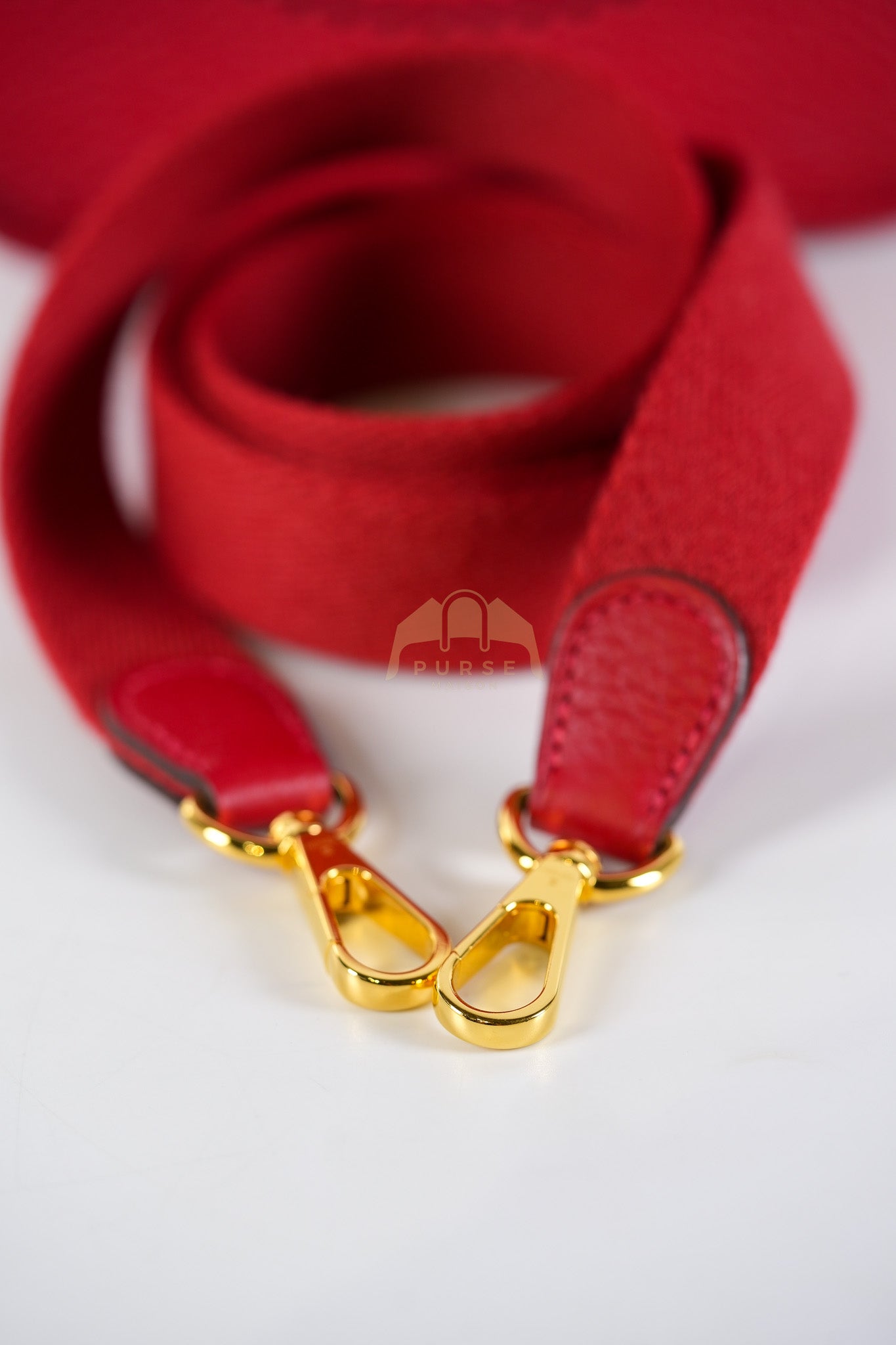 Evelyne TPM Red in Clemence Leather and Gold Hardware Stamp C (2018) | Purse Maison Luxury Bags Shop