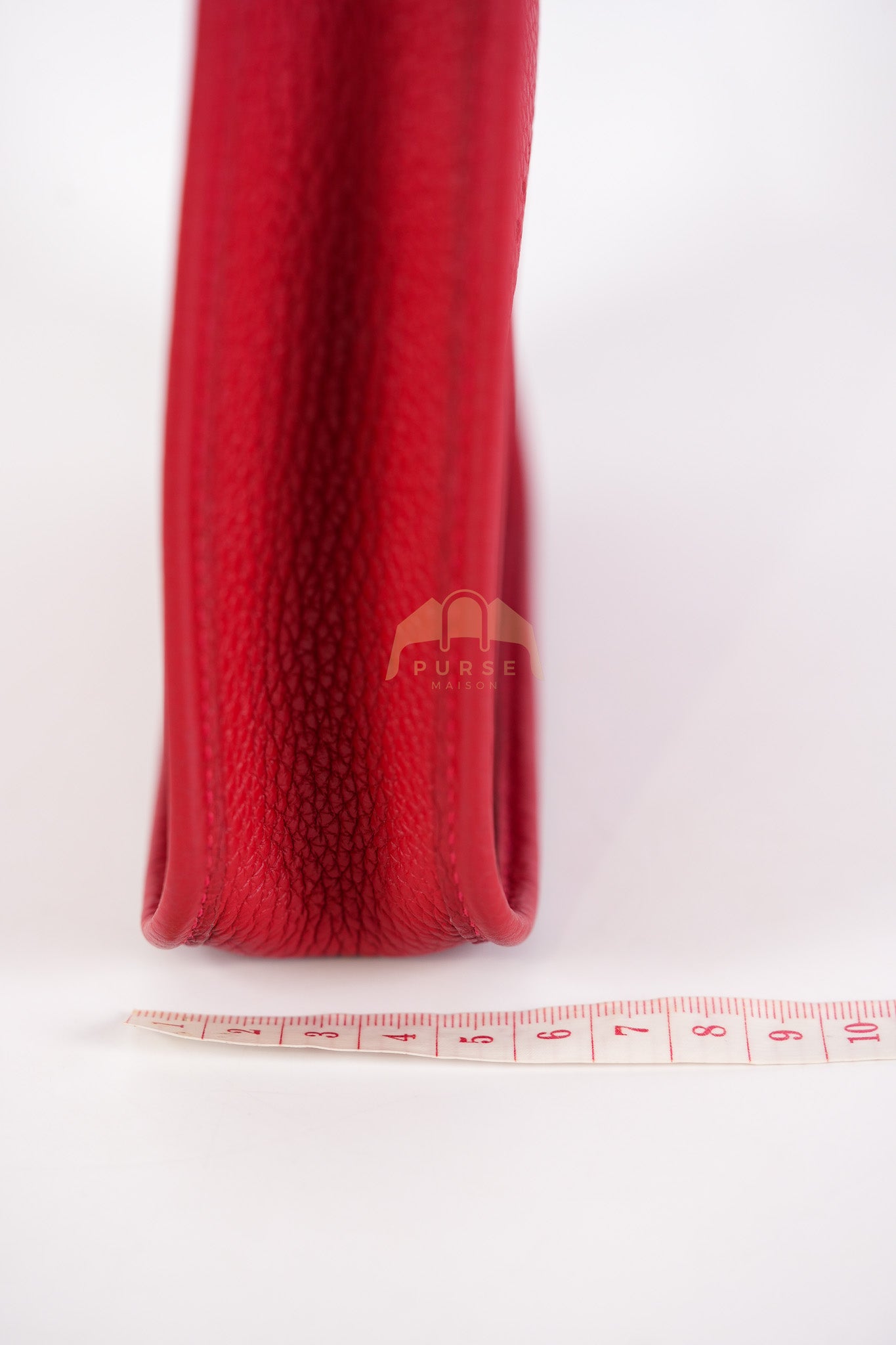 Evelyne TPM Red in Clemence Leather and Gold Hardware Stamp C (2018) | Purse Maison Luxury Bags Shop