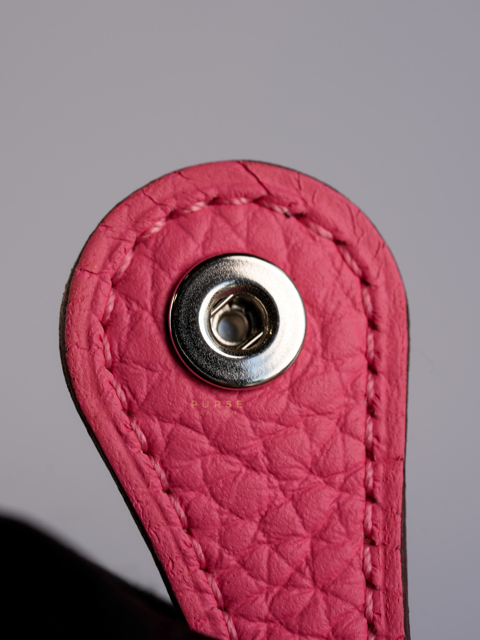 Evelyne TPM Rose Azalee Taurillon Clemence Leather and Palladium Hardware Stamp W (2024) | Purse Maison Luxury Bags Shop