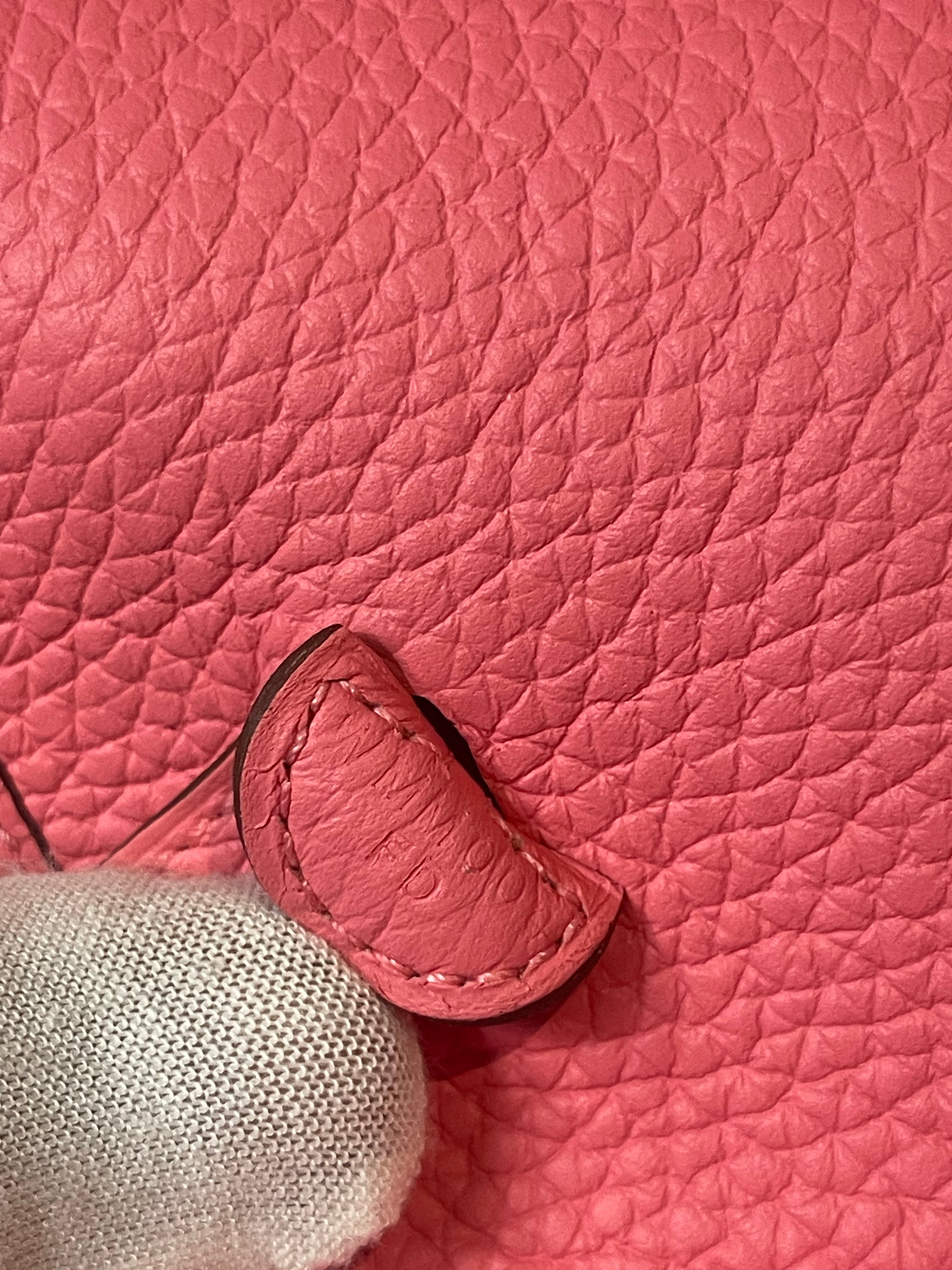 Evelyne TPM Rose Azalee Taurillon Clemence Leather and Palladium Hardware Stamp W (2024) | Purse Maison Luxury Bags Shop