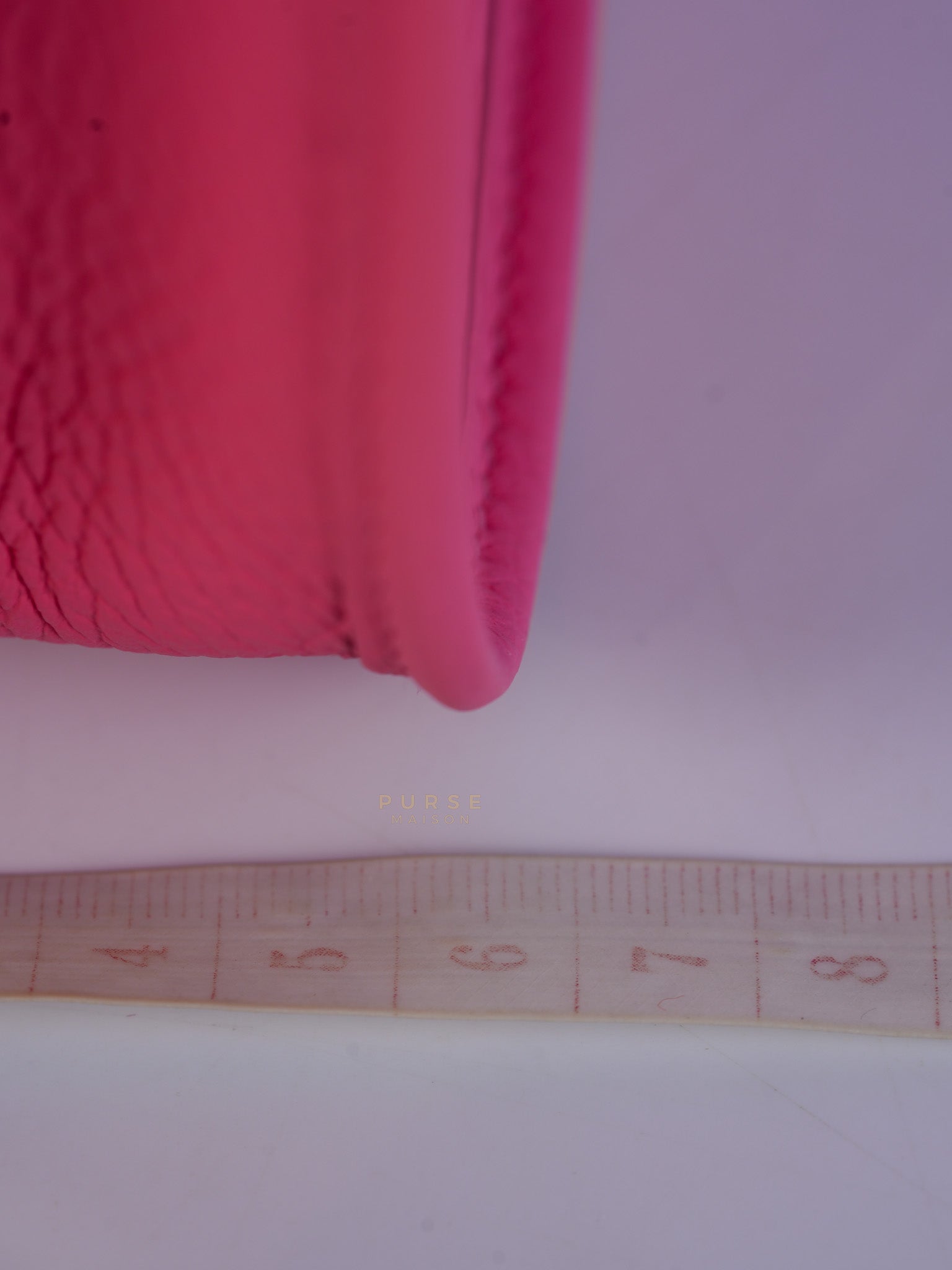 Evelyne TPM Rose Azalee Taurillon Clemence Leather and Palladium Hardware Stamp W (2024) | Purse Maison Luxury Bags Shop