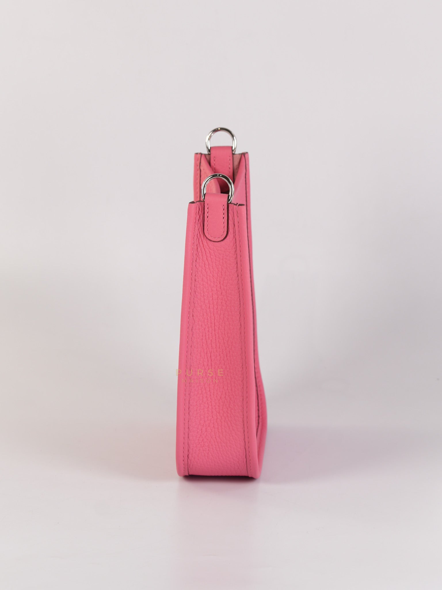 Evelyne TPM Rose Azalee Taurillon Clemence Leather and Palladium Hardware Stamp W (2024) | Purse Maison Luxury Bags Shop