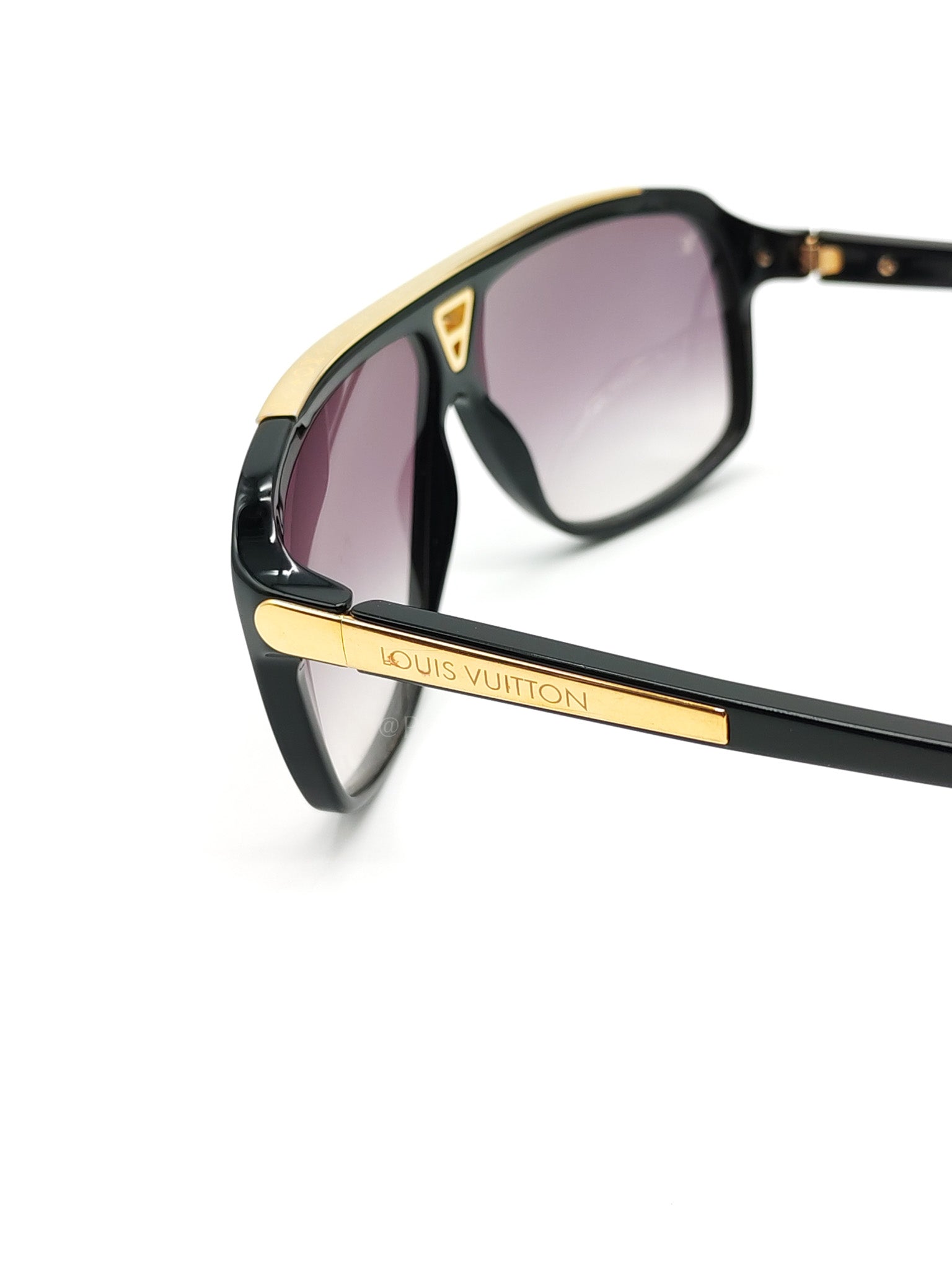 Evidence Millionaire Sunglasses in Sleek Black Acetate Frame & Gold Hardware | Purse Maison Luxury Bags Shop