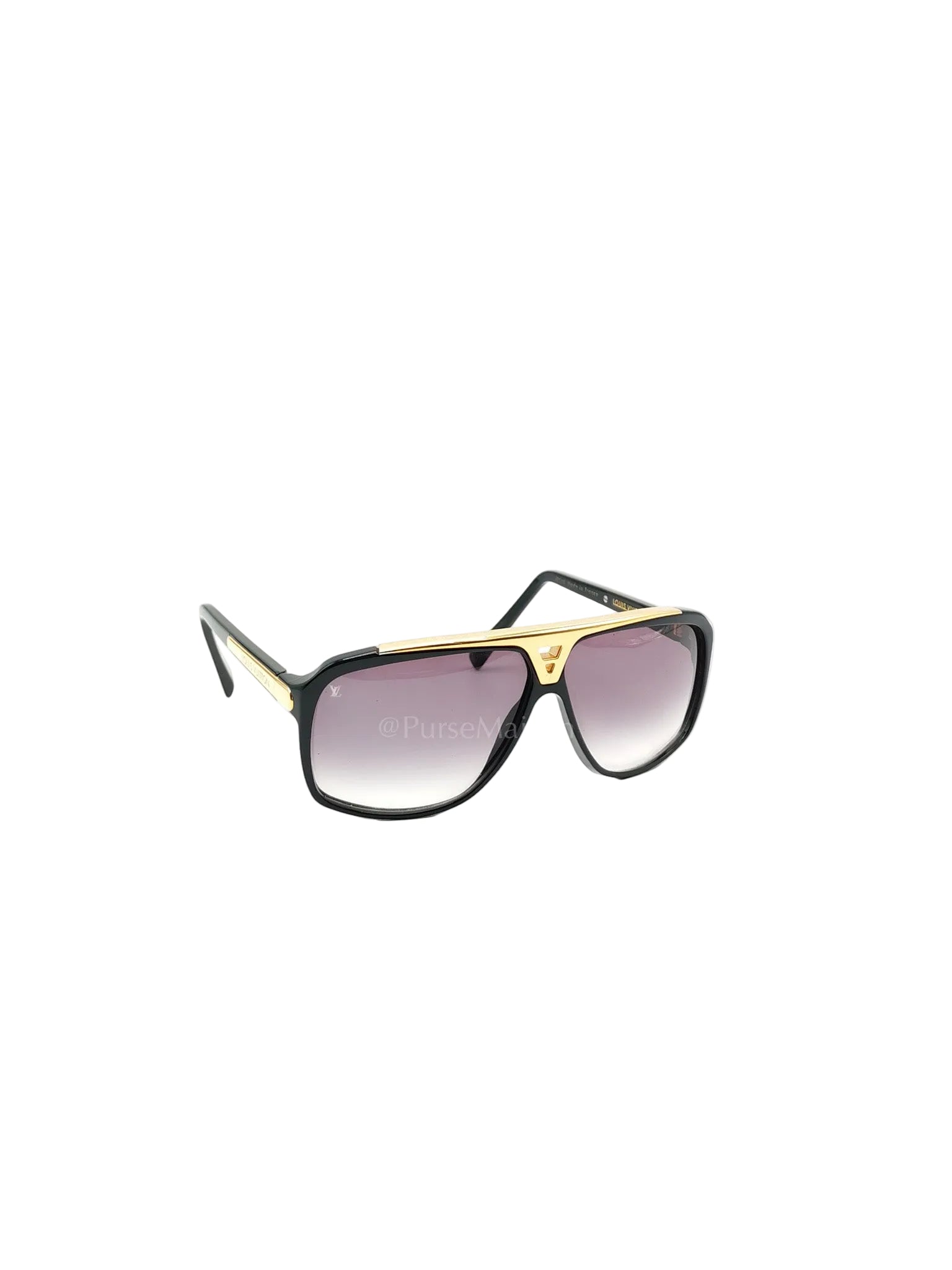 Evidence Millionaire Sunglasses in Sleek Black Acetate Frame & Gold Hardware | Purse Maison Luxury Bags Shop