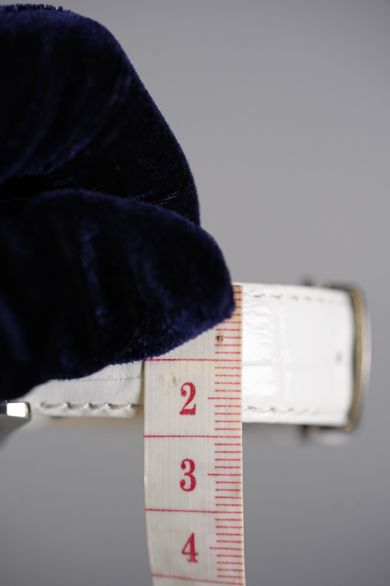 Evolution Mini Watch in Mother Pearl Dial & Diamond Steel Case on White Leather Strap | Purse Maison Luxury Bags Shop