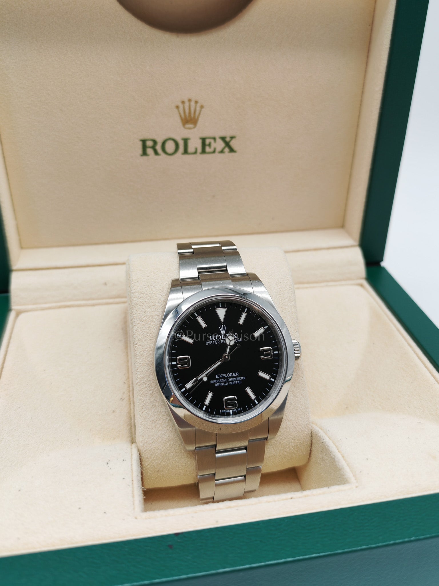 Explorer 39mm Reference 214270 in Silver Oyster Perpetual & Black Dial | Purse Maison Luxury Bags Shop