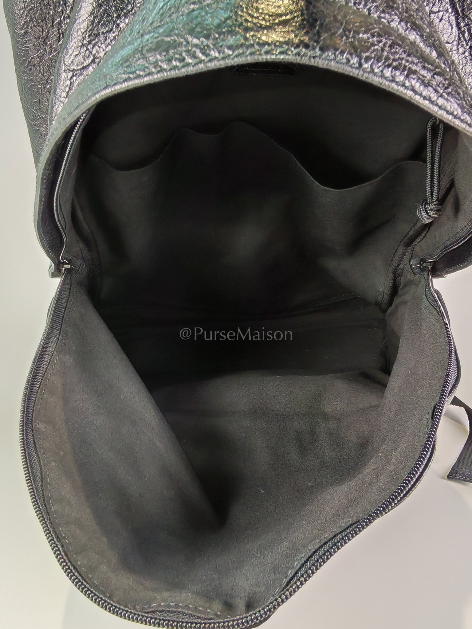 Explorer Blackpack in Black Crinkled Leather | Purse Maison Luxury Bags Shop