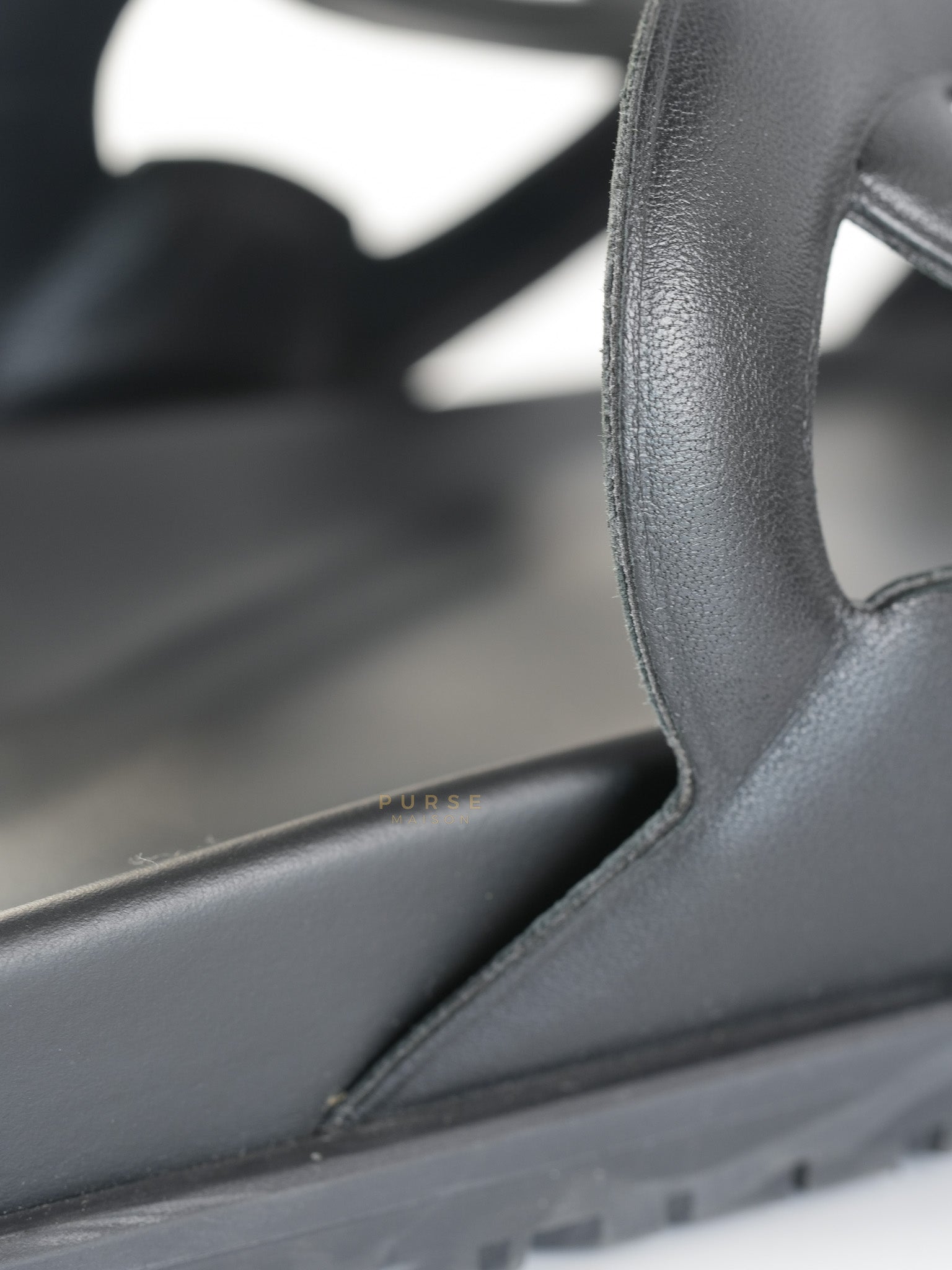 Extra Noir Nappa Leather Sandals Size 40 EU (25.5cm) | Purse Maison Luxury Bags Shop