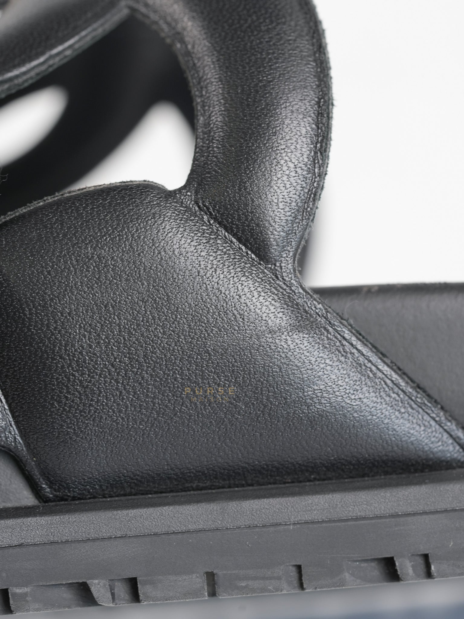 Extra Noir Nappa Leather Sandals Size 40 EU (25.5cm) | Purse Maison Luxury Bags Shop