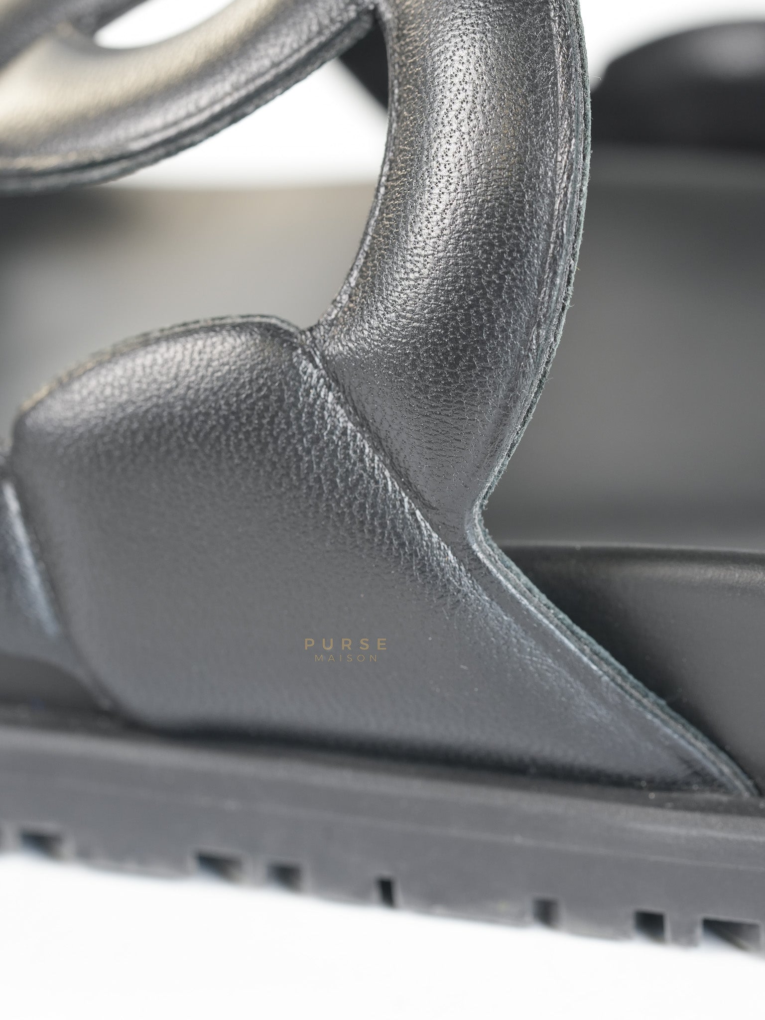 Extra Noir Nappa Leather Sandals Size 40 EU (25.5cm) | Purse Maison Luxury Bags Shop