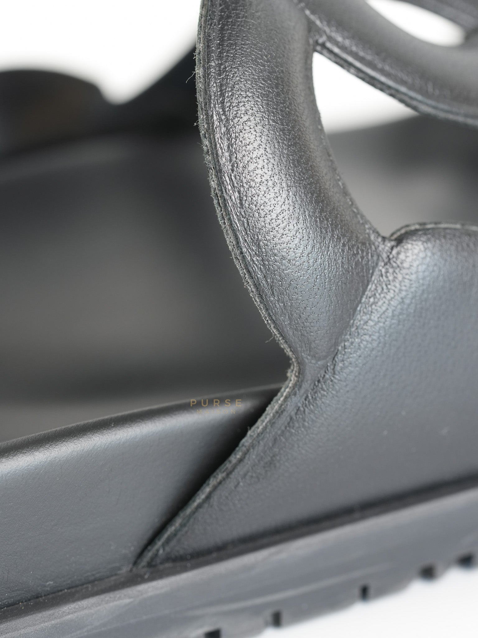 Extra Noir Nappa Leather Sandals Size 40 EU (25.5cm) | Purse Maison Luxury Bags Shop