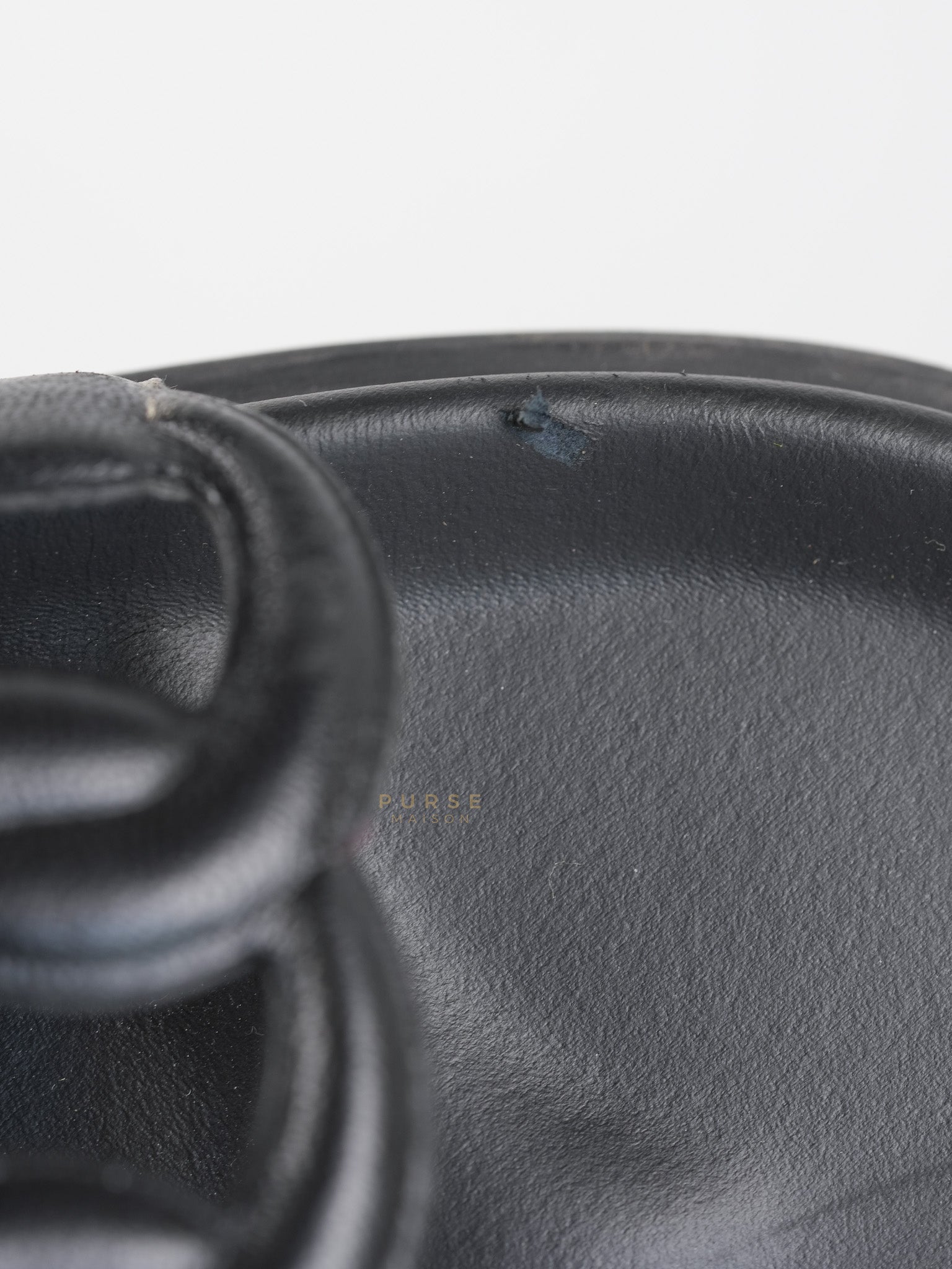 Extra Noir Nappa Leather Sandals Size 40 EU (25.5cm) | Purse Maison Luxury Bags Shop