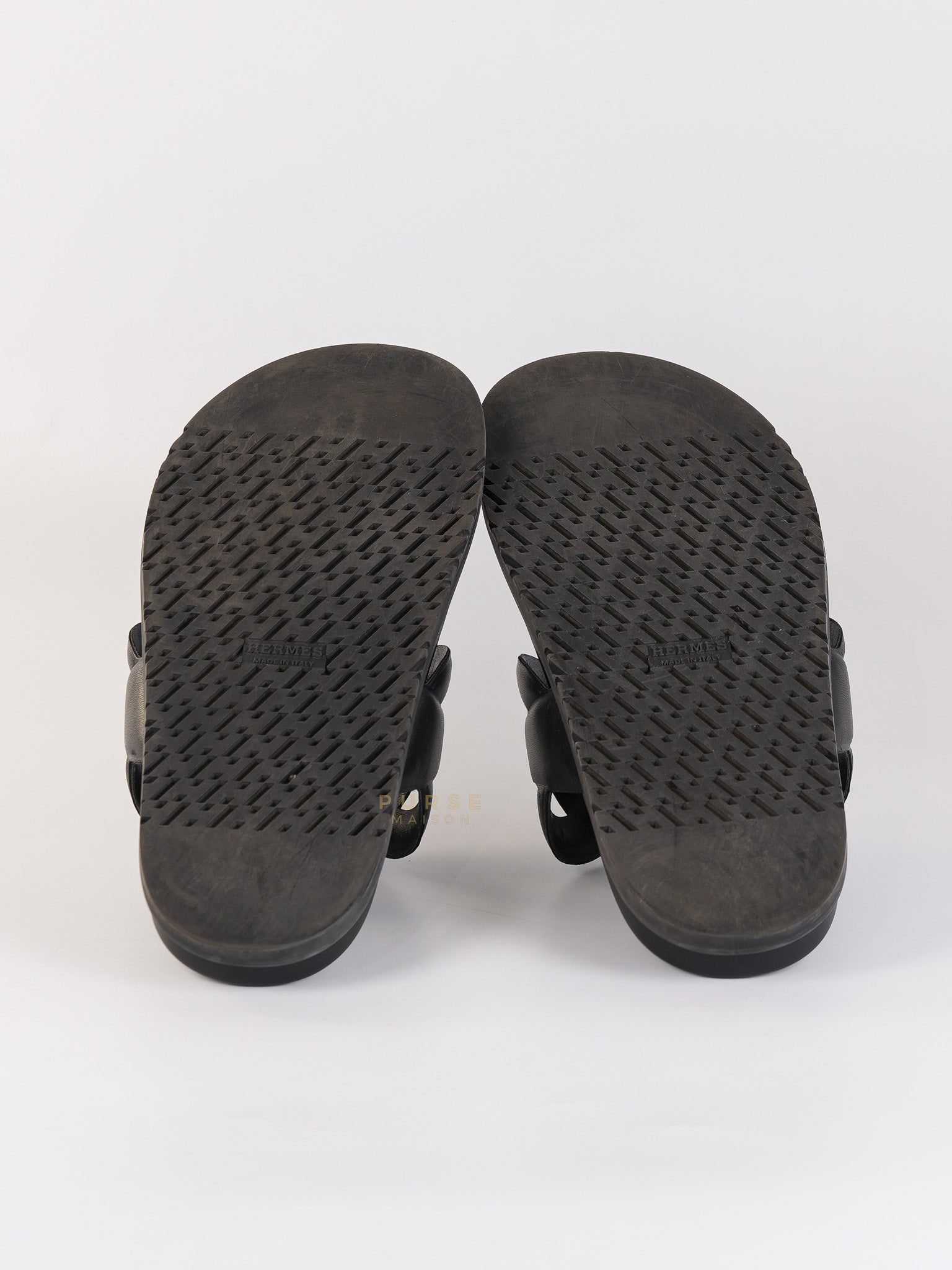 Extra Noir Nappa Leather Sandals Size 40 EU (25.5cm) | Purse Maison Luxury Bags Shop