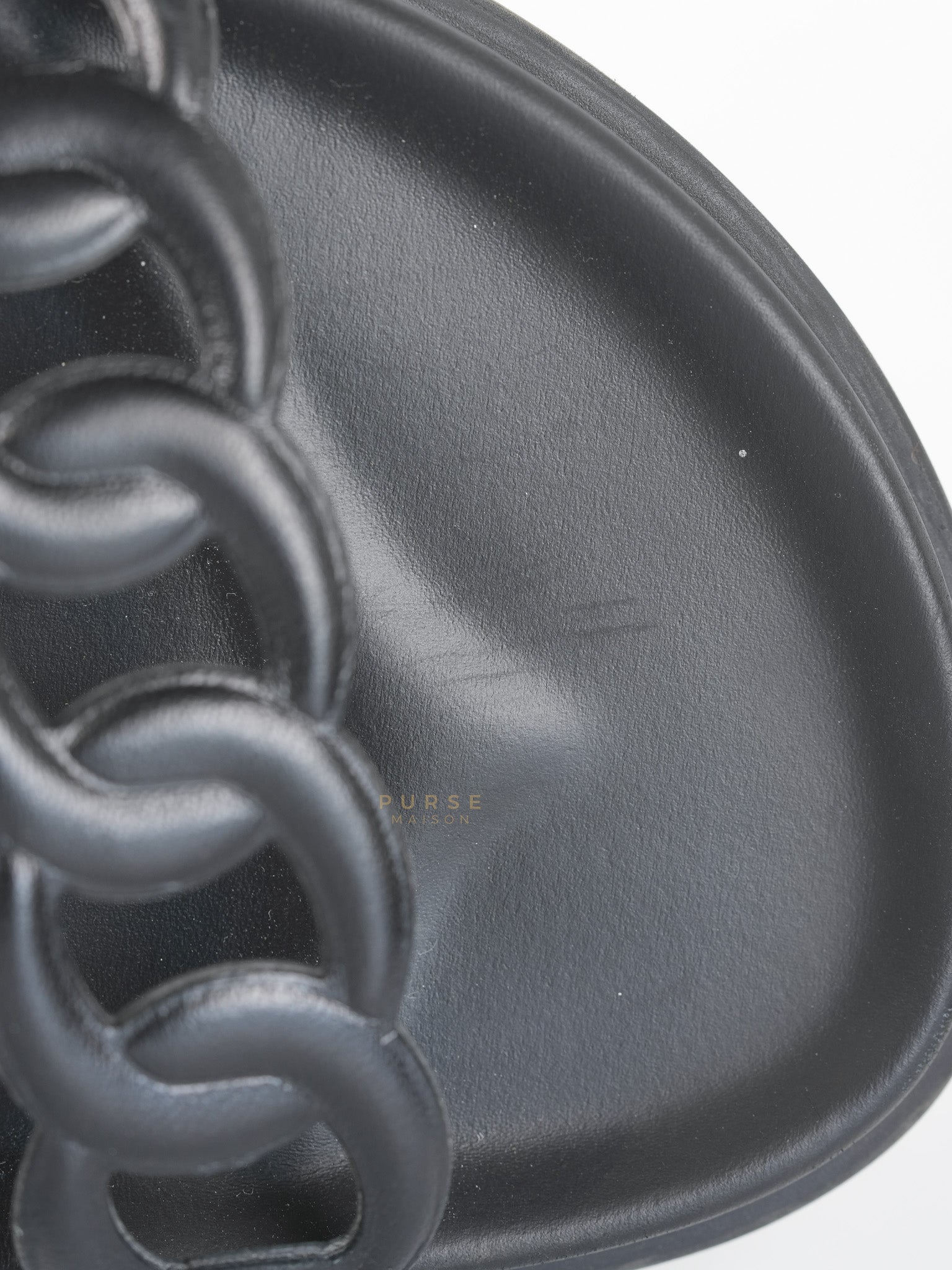 Extra Noir Nappa Leather Sandals Size 40 EU (25.5cm) | Purse Maison Luxury Bags Shop