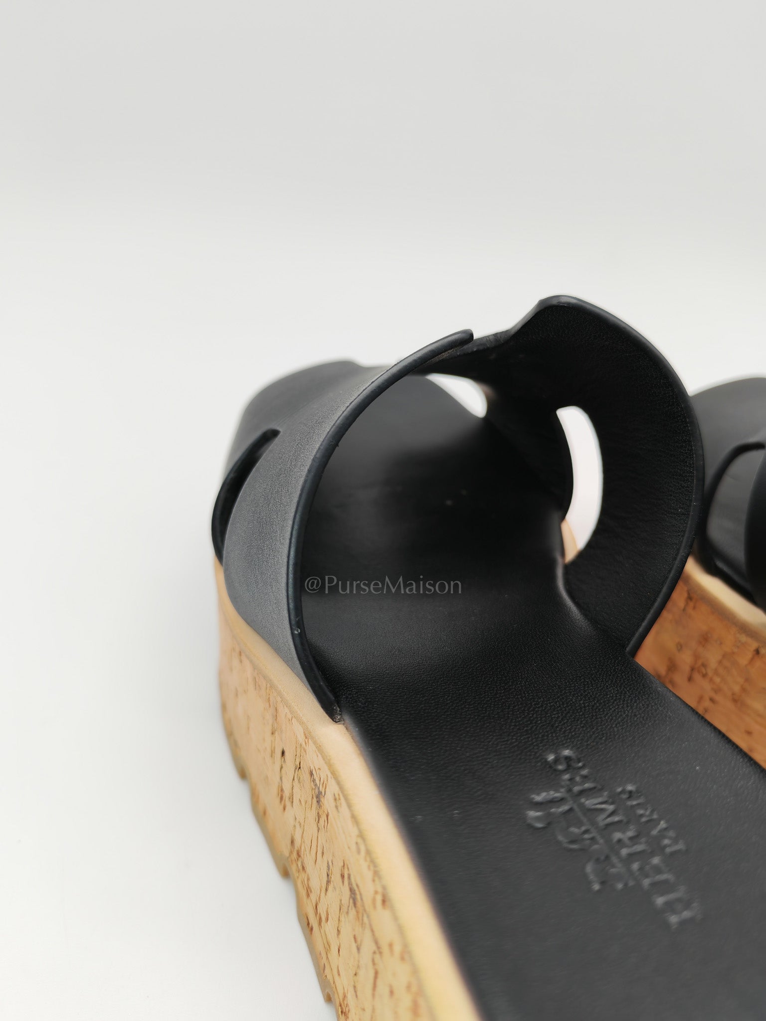 Eze Sandals in Black Calfskin Leather Size 36 EU (23.5 cm) | Purse Maison Luxury Bags Shop