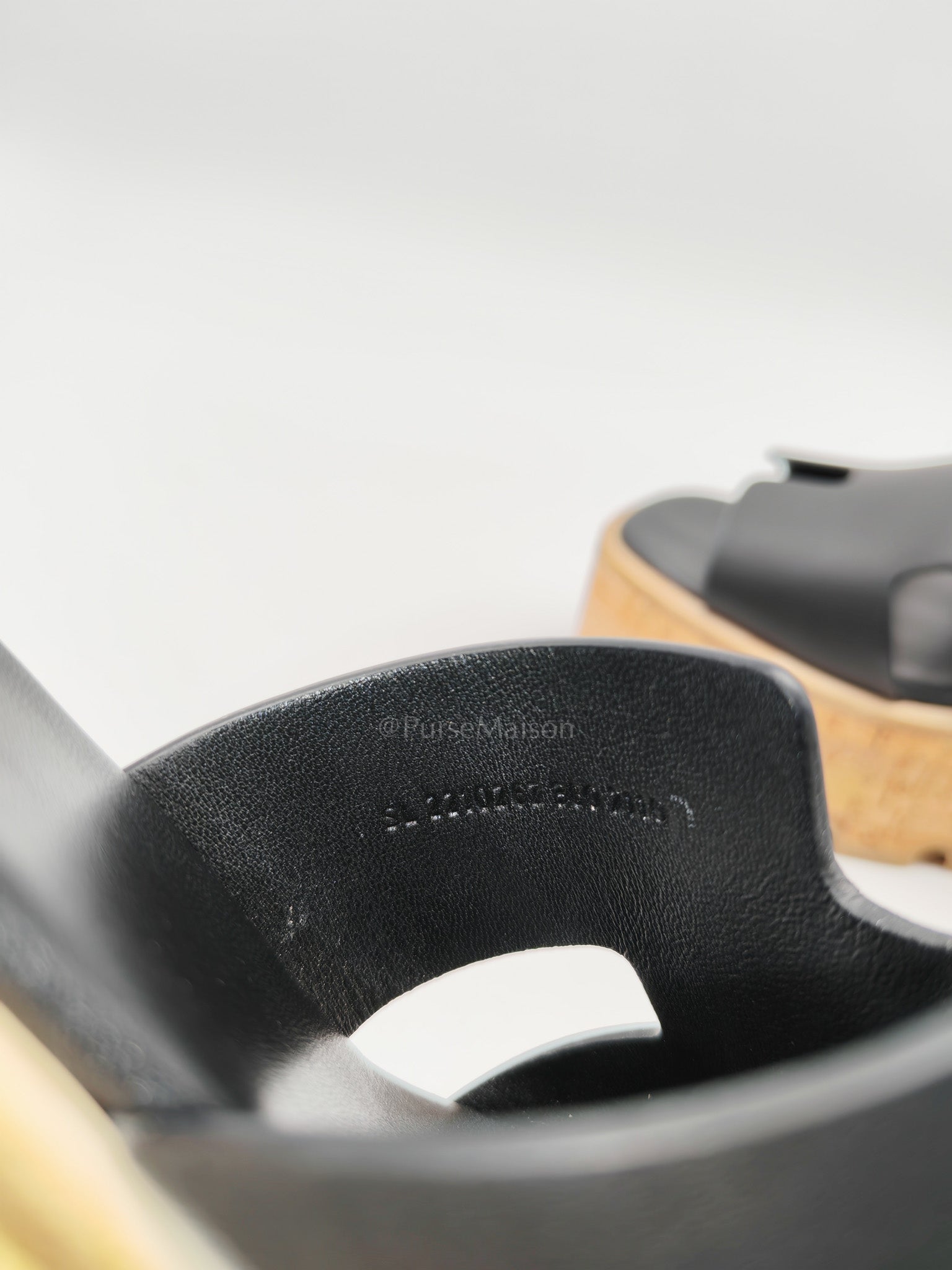 Eze Sandals in Black Calfskin Leather Size 36 EU (23.5 cm) | Purse Maison Luxury Bags Shop