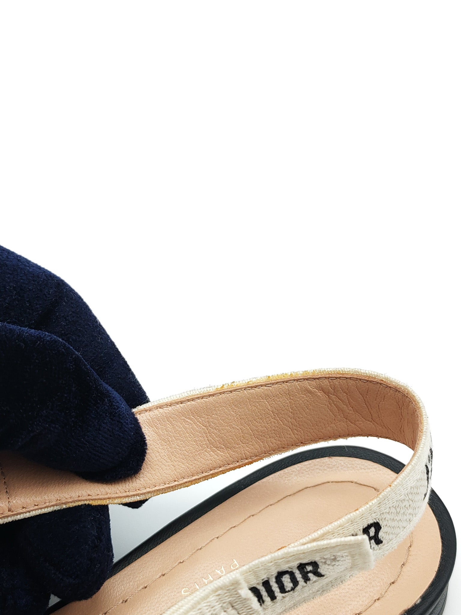 Fabric & Ribbon J'Adior Slingback Ballet Flats Size 37.5 EU (25 cm) | Purse Maison Luxury Bags Shop