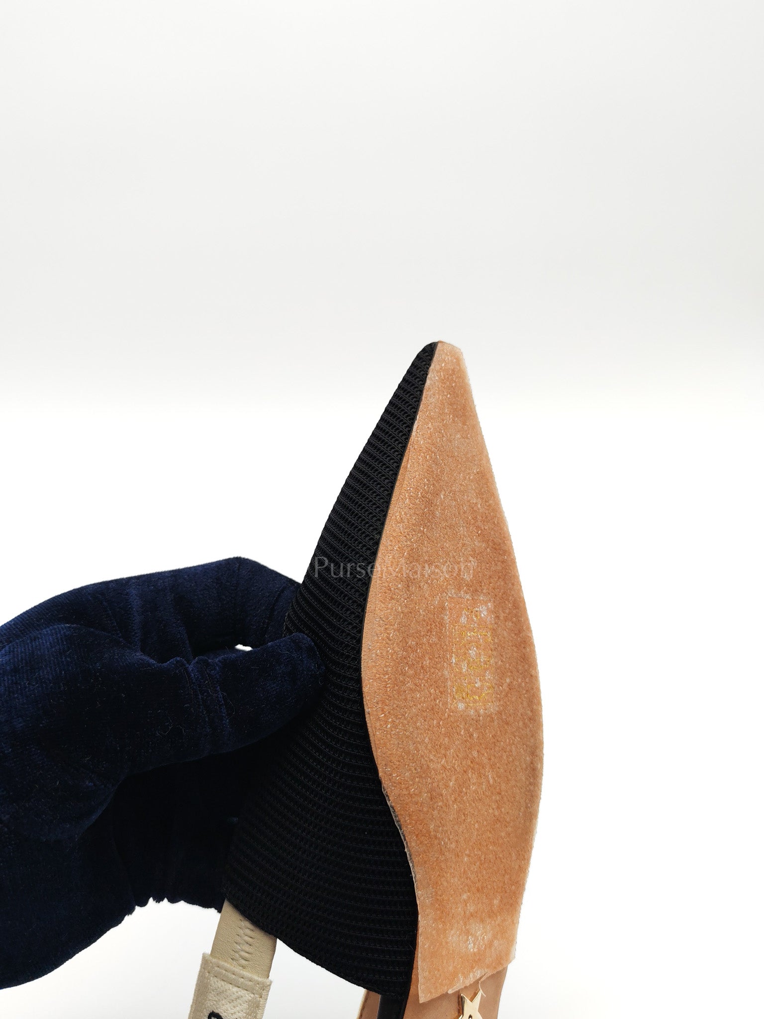 Fabric & Ribbon J'Adior Slingback Ballet Flats Size 37.5 EU (25 cm) | Purse Maison Luxury Bags Shop