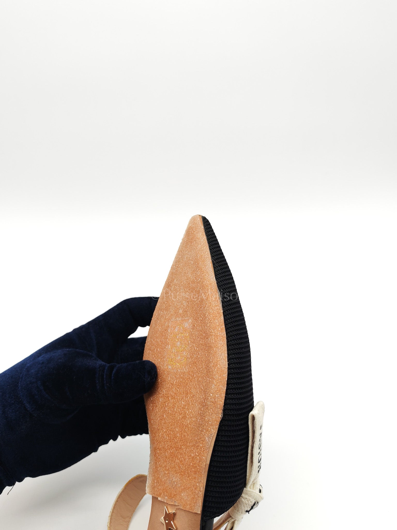 Fabric & Ribbon J'Adior Slingback Ballet Flats Size 37.5 EU (25 cm) | Purse Maison Luxury Bags Shop