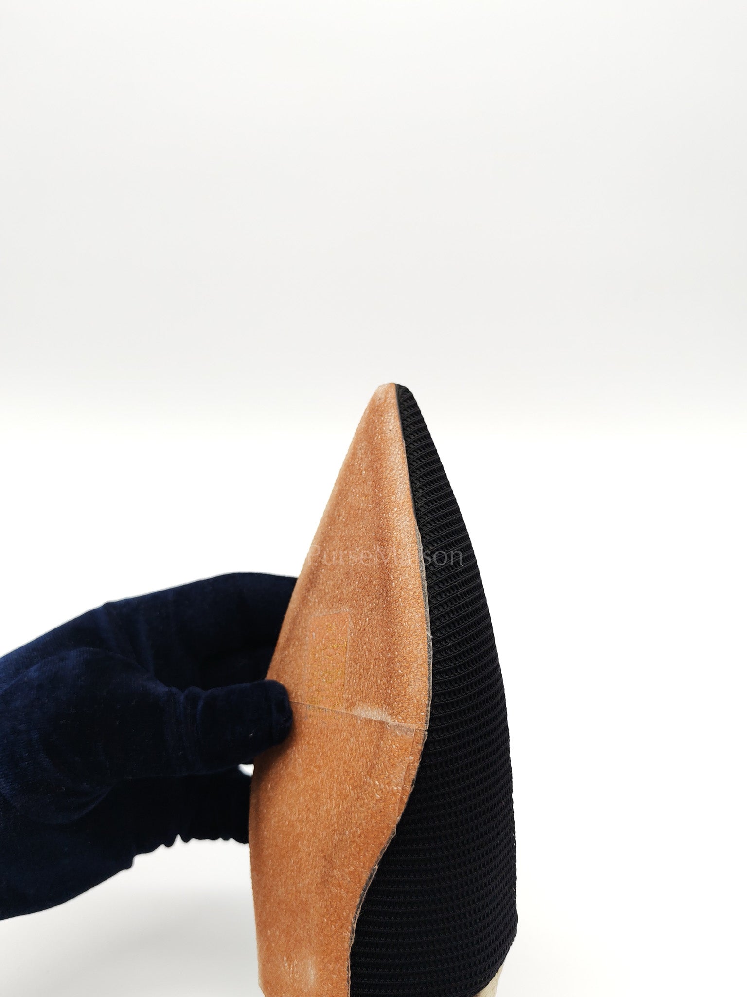 Fabric & Ribbon J'Adior Slingback Ballet Flats Size 37.5 EU (25 cm) | Purse Maison Luxury Bags Shop