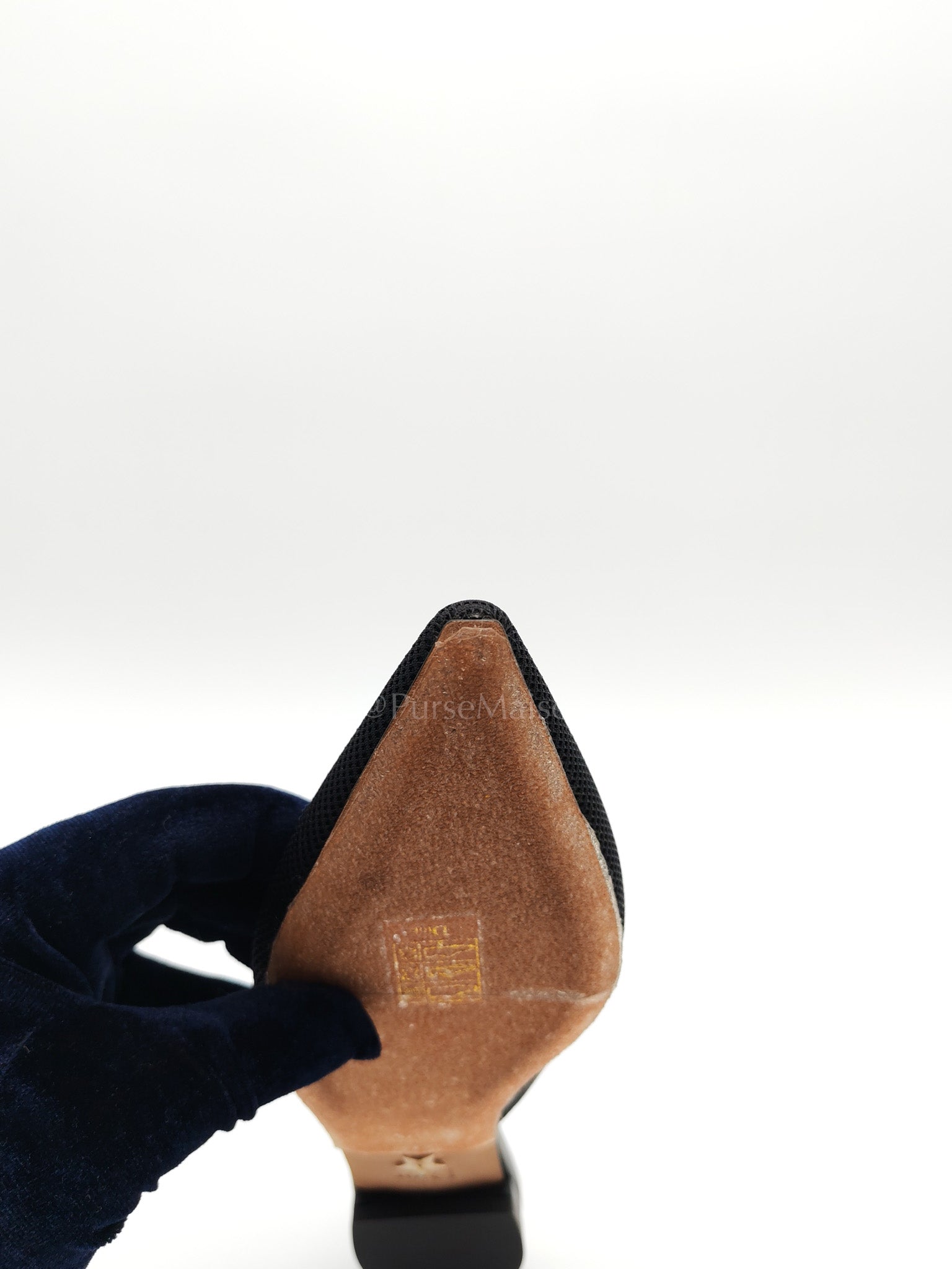 Fabric & Ribbon J'Adior Slingback Ballet Flats Size 37.5 EU (25 cm) | Purse Maison Luxury Bags Shop