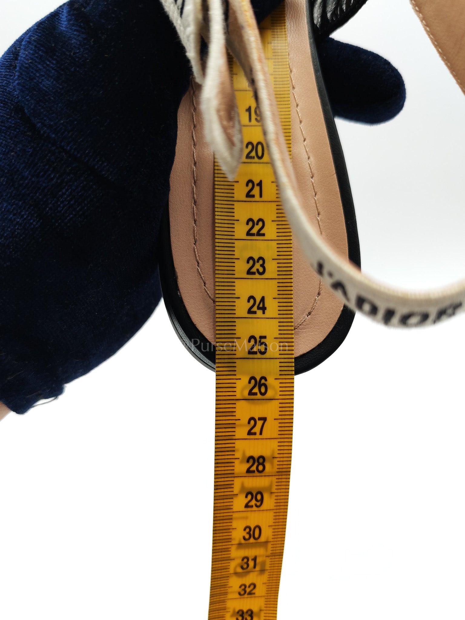 Fabric & Ribbon J'Adior Slingback Ballet Flats Size 37.5 EU (25 cm) | Purse Maison Luxury Bags Shop