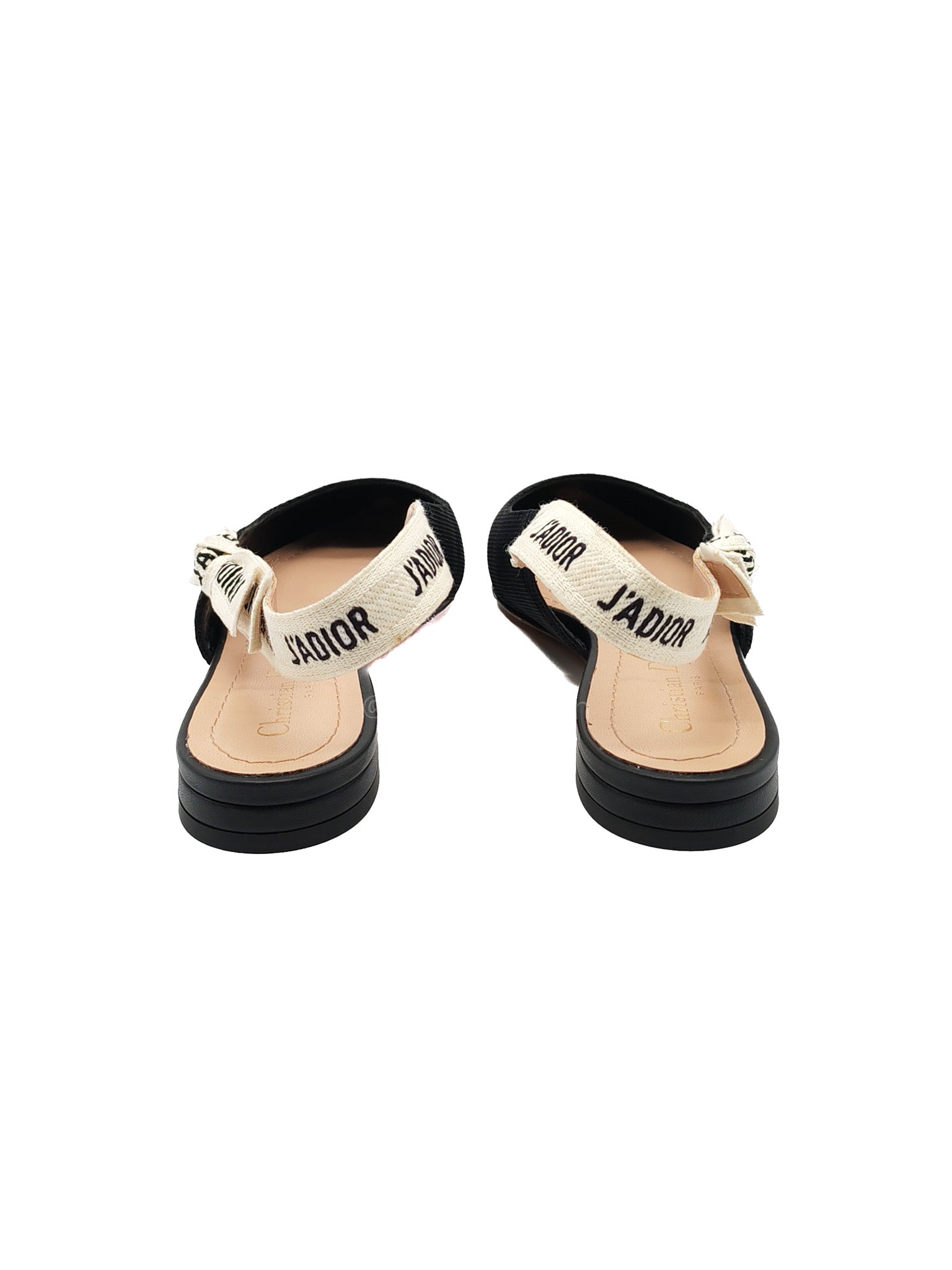 Fabric & Ribbon J'Adior Slingback Ballet Flats Size 37.5 EU (25 cm) | Purse Maison Luxury Bags Shop