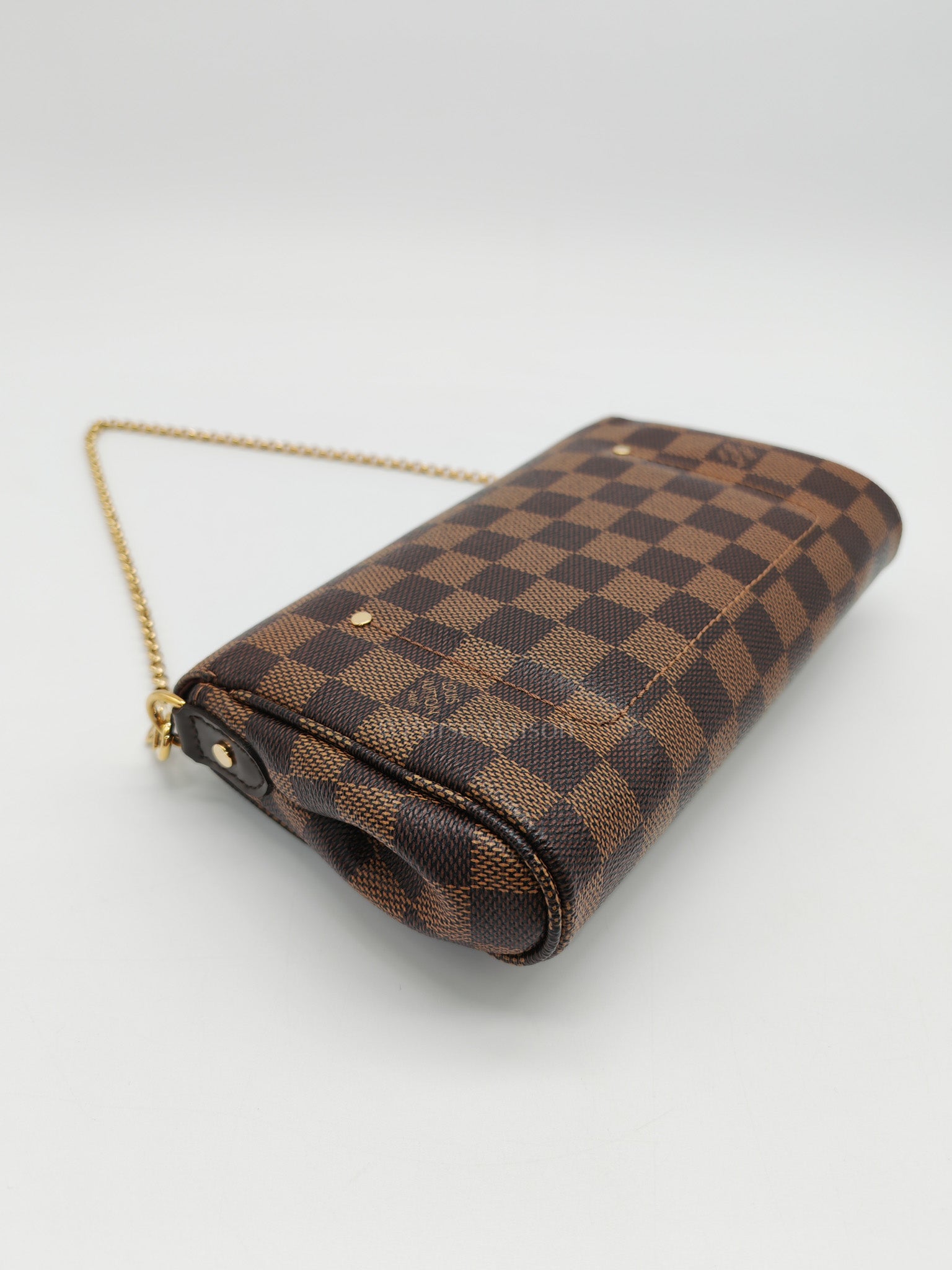 Favorite PM Pochette in Damier Ebene Canvas Shoulder Bag (Date Code: DU2124) | Purse Maison Luxury Bags Shop