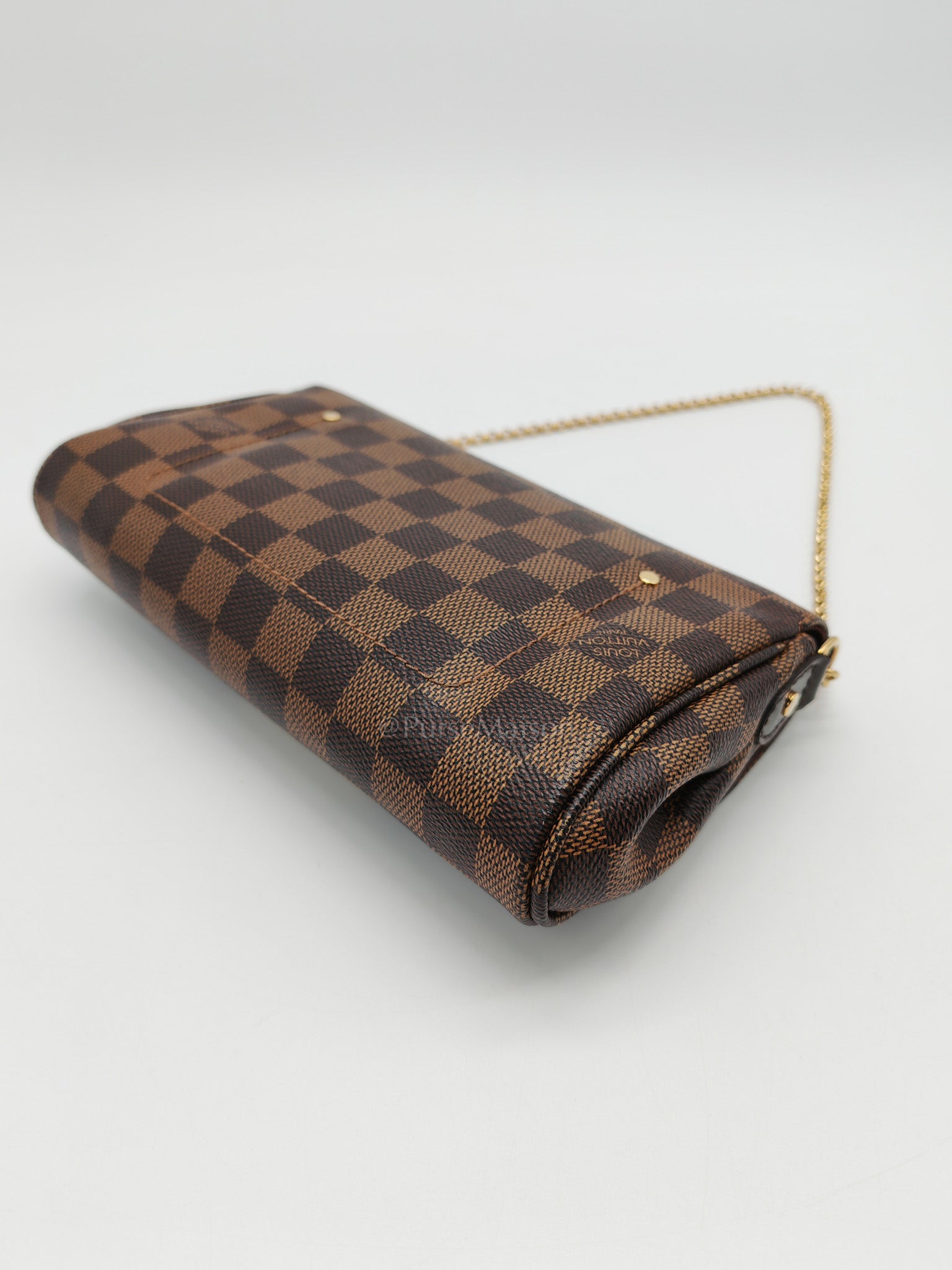 Favorite PM Pochette in Damier Ebene Canvas Shoulder Bag (Date Code: DU2124) | Purse Maison Luxury Bags Shop