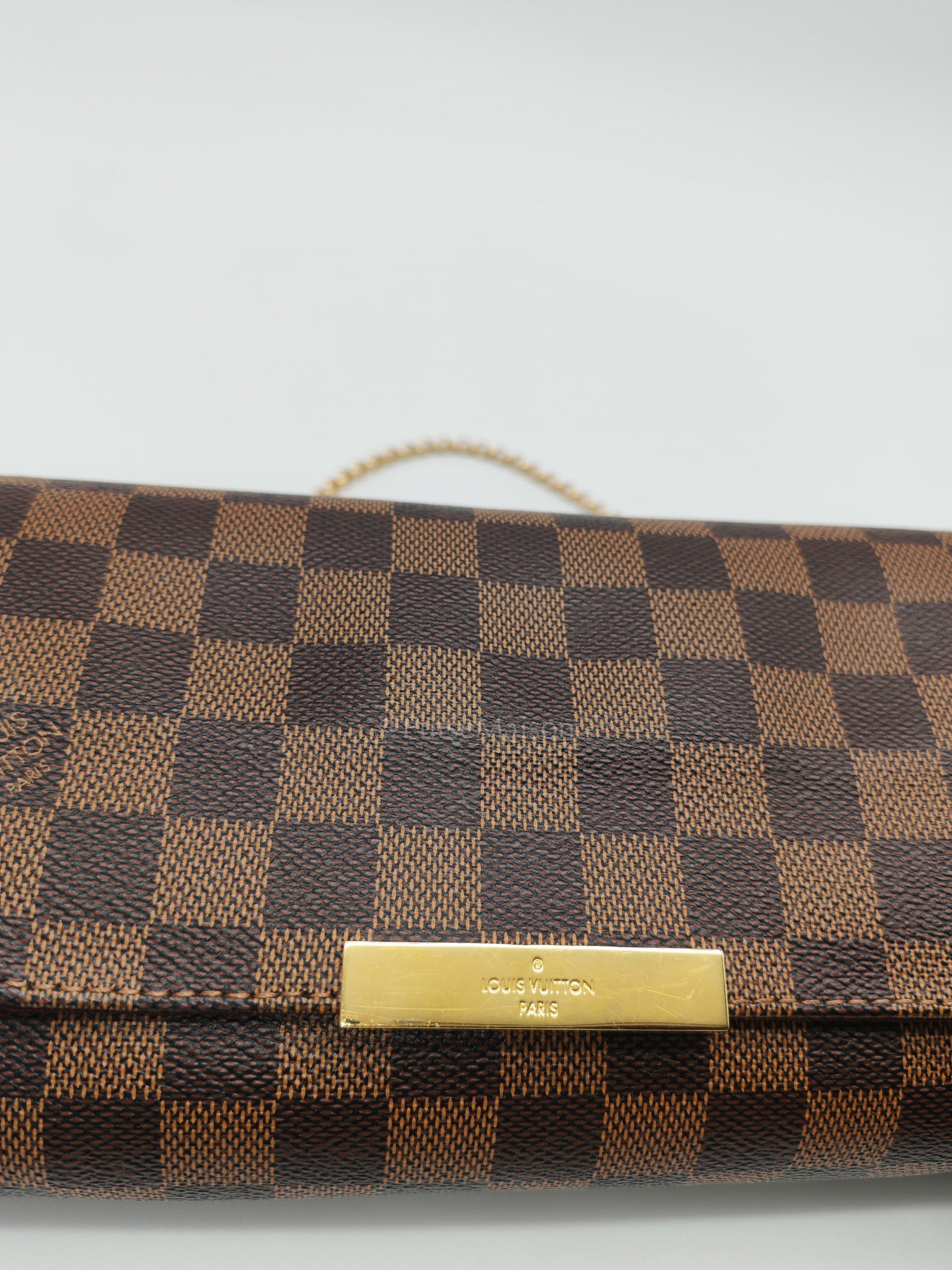 Favorite PM Pochette in Damier Ebene Canvas Shoulder Bag (Date Code: DU2124) | Purse Maison Luxury Bags Shop