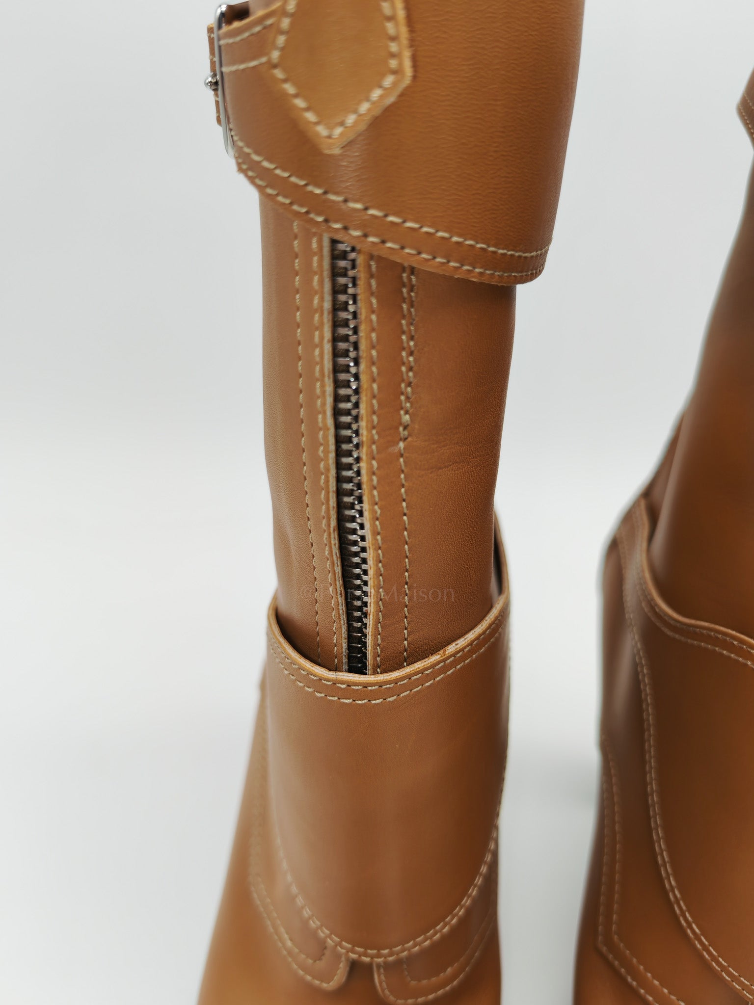Feeling Veau Bottine Boots in Tabac Camel Size 38 (24cm) | Purse Maison Luxury Bags Shop