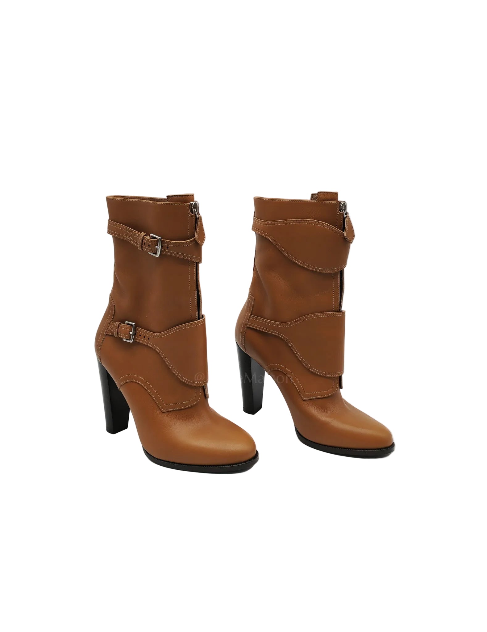 Feeling Veau Bottine Boots in Tabac Camel Size 38 (24cm) | Purse Maison Luxury Bags Shop