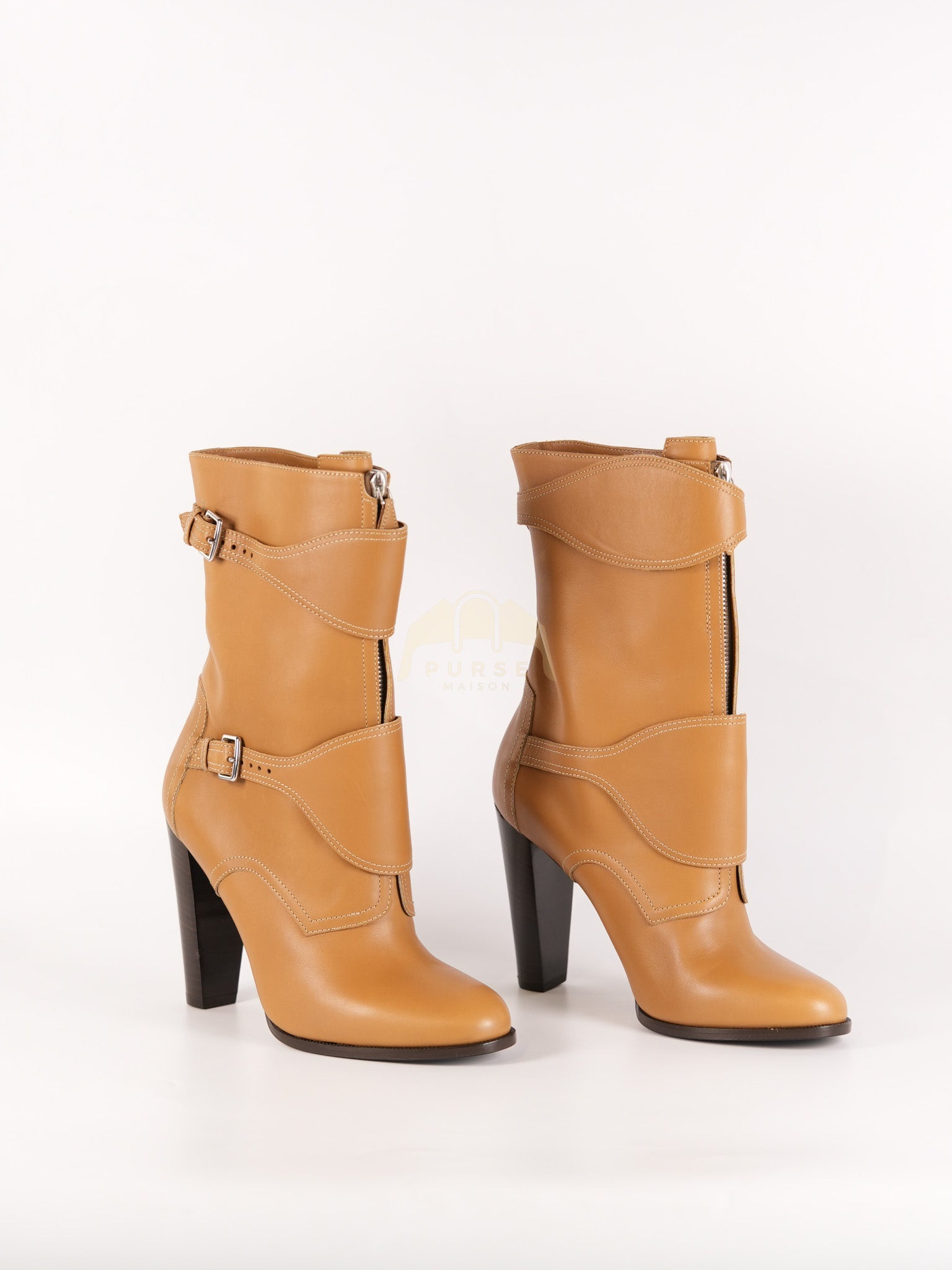 Feeling Veau Bottine Boots in Tabac Camel Size 38 (24cm) | Purse Maison Luxury Bags Shop