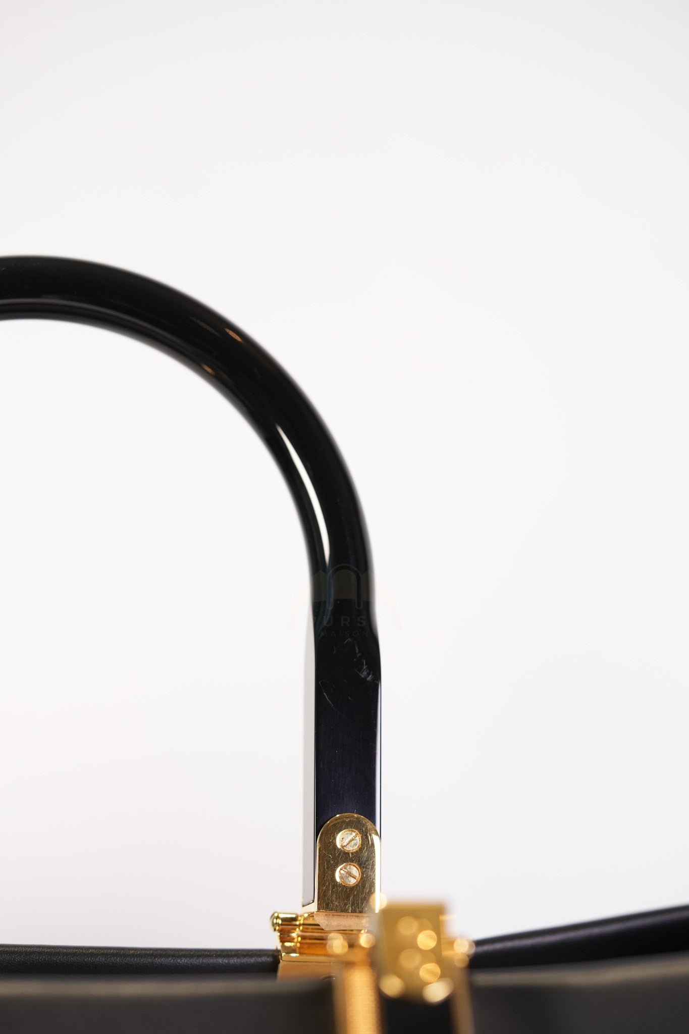 Fendace Sunshine Shopper Tote Bag in Black Calfskin Leather & Gold Hardware | Purse Maison Luxury Bags Shop