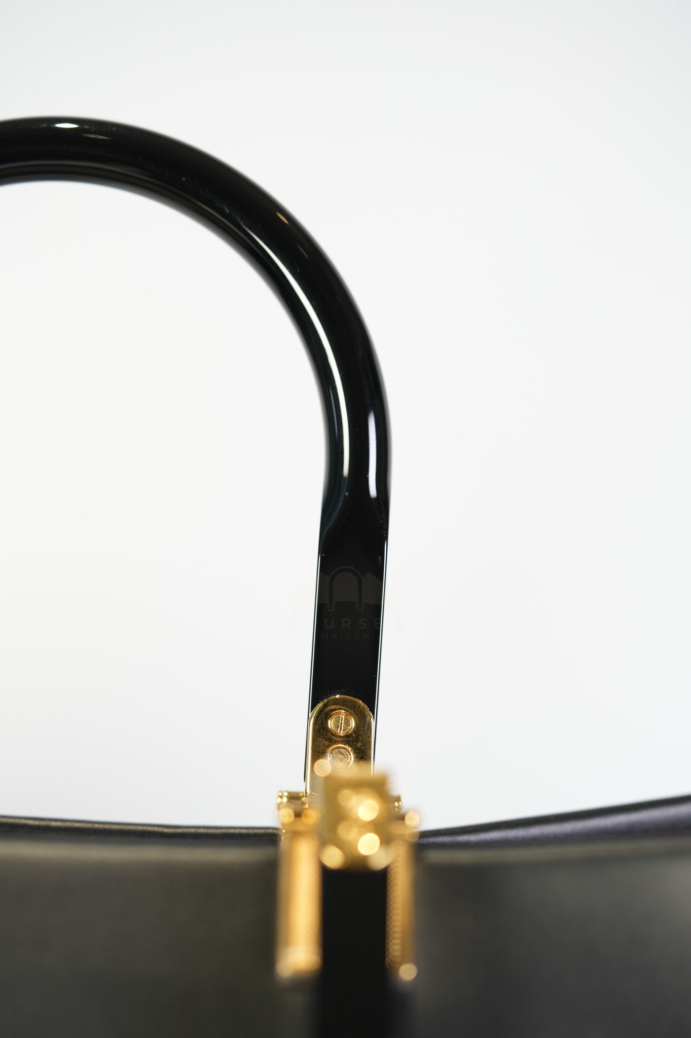 Fendace Sunshine Shopper Tote Bag in Black Calfskin Leather & Gold Hardware | Purse Maison Luxury Bags Shop