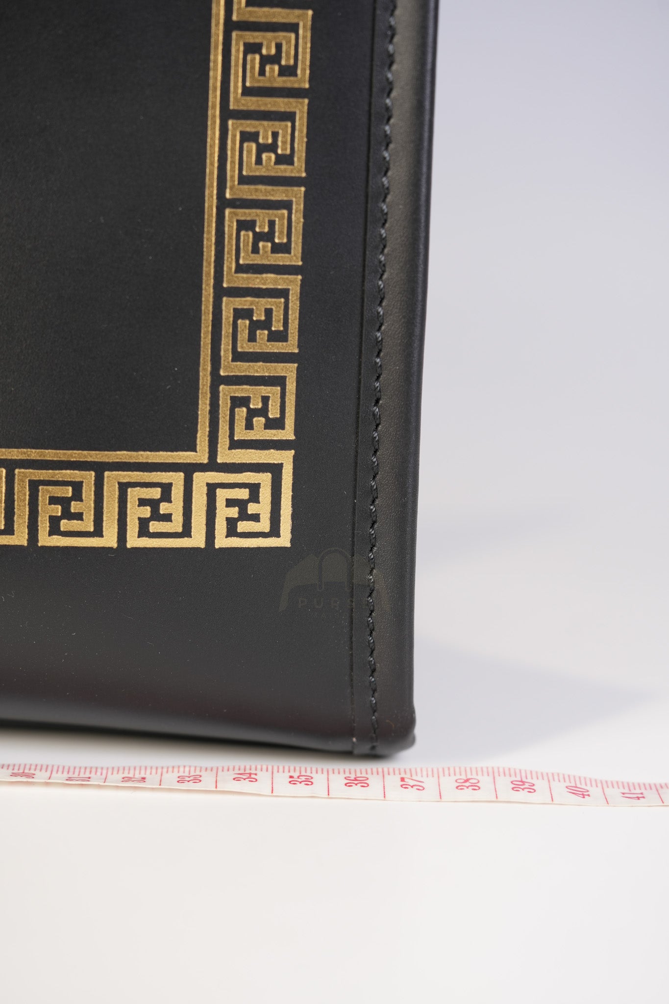 Fendace Sunshine Shopper Tote Bag in Black Calfskin Leather & Gold Hardware | Purse Maison Luxury Bags Shop