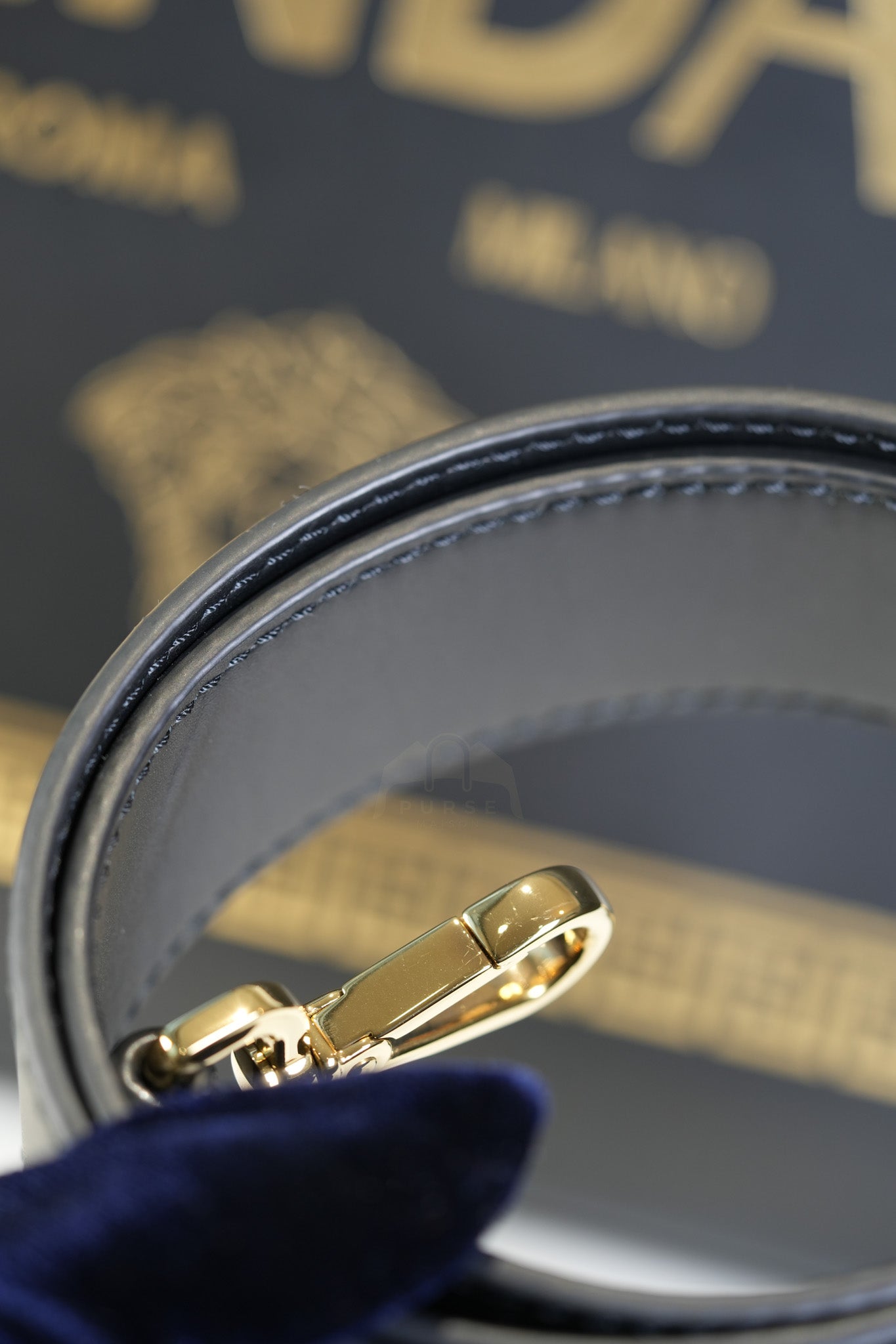 Fendace Sunshine Shopper Tote Bag in Black Calfskin Leather & Gold Hardware | Purse Maison Luxury Bags Shop