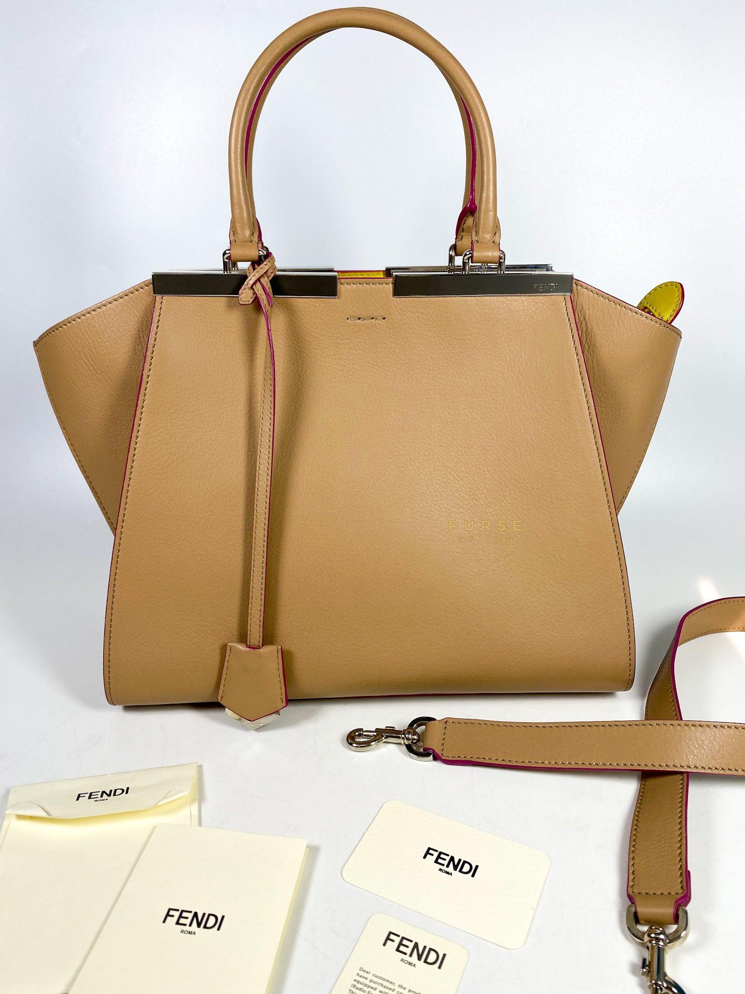 Fendi 2 Jours Beige Tote Bag