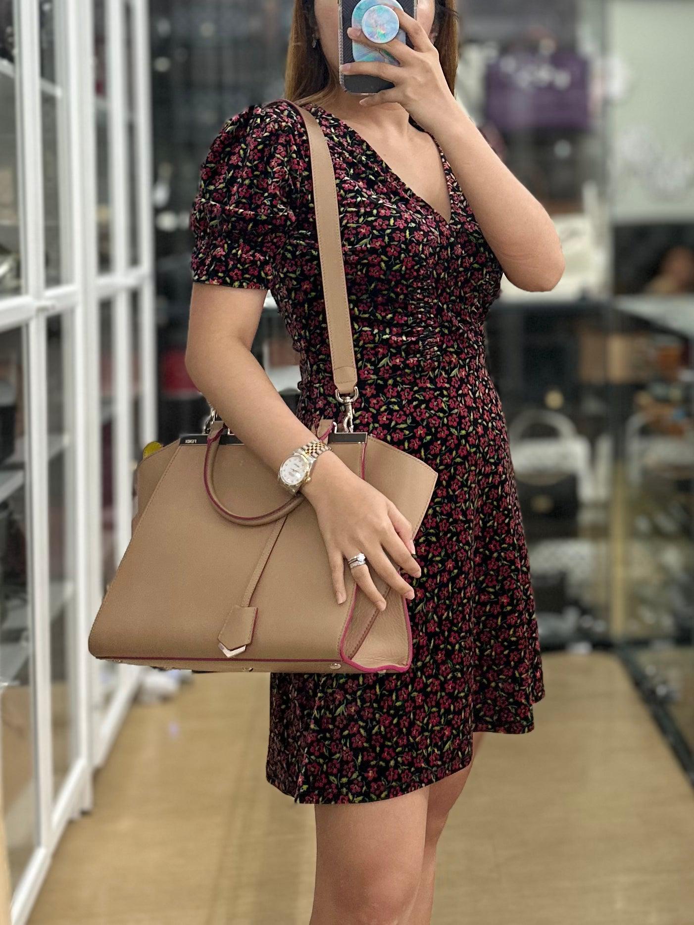 Fendi 2 Jours Beige Tote Bag