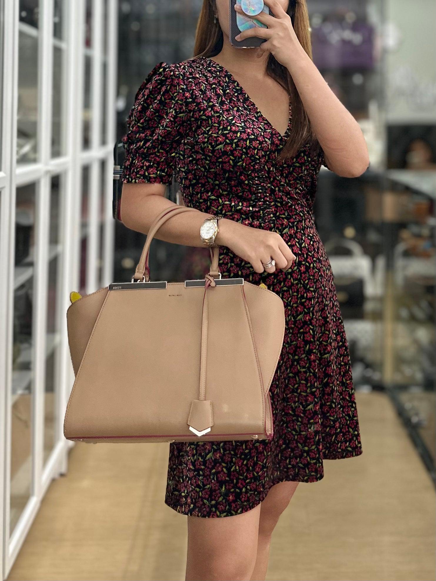 Fendi 2 Jours Beige Tote Bag