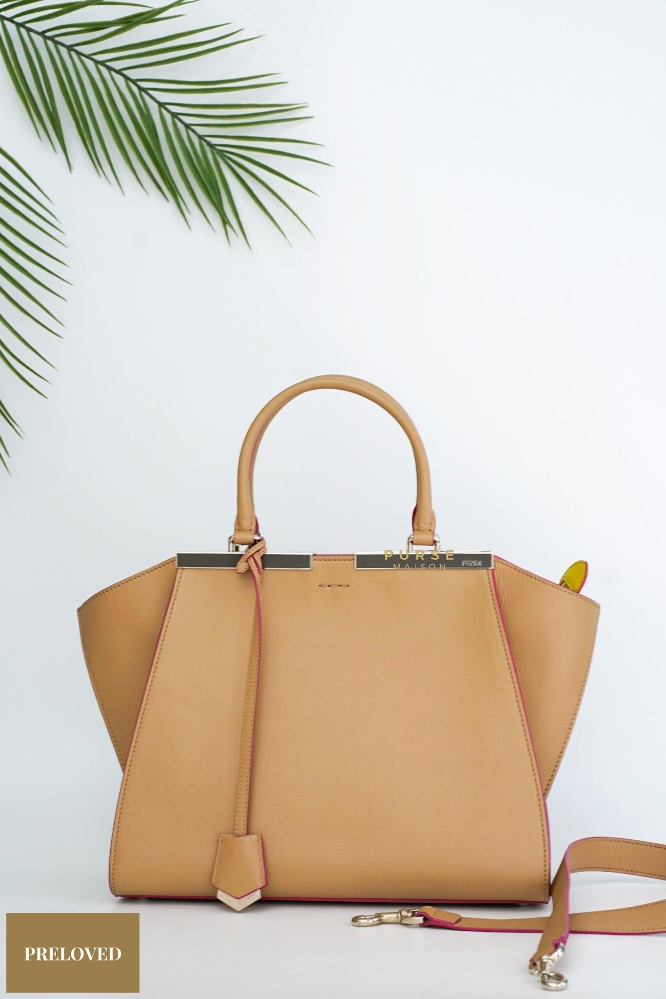 Fendi 2 Jours Beige Tote Bag