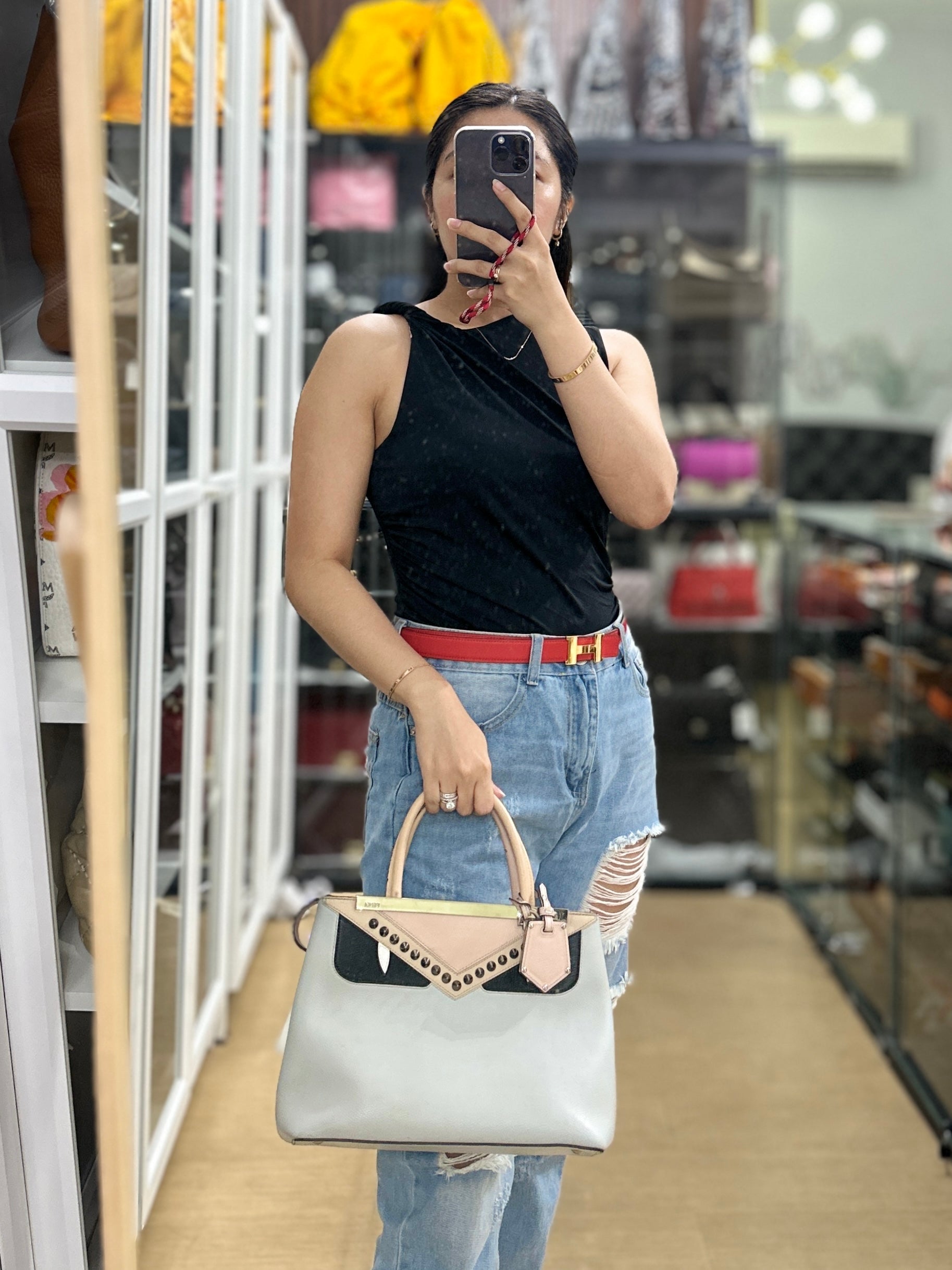 Fendi 2 Jours Monster Calfskin Petite Bag
