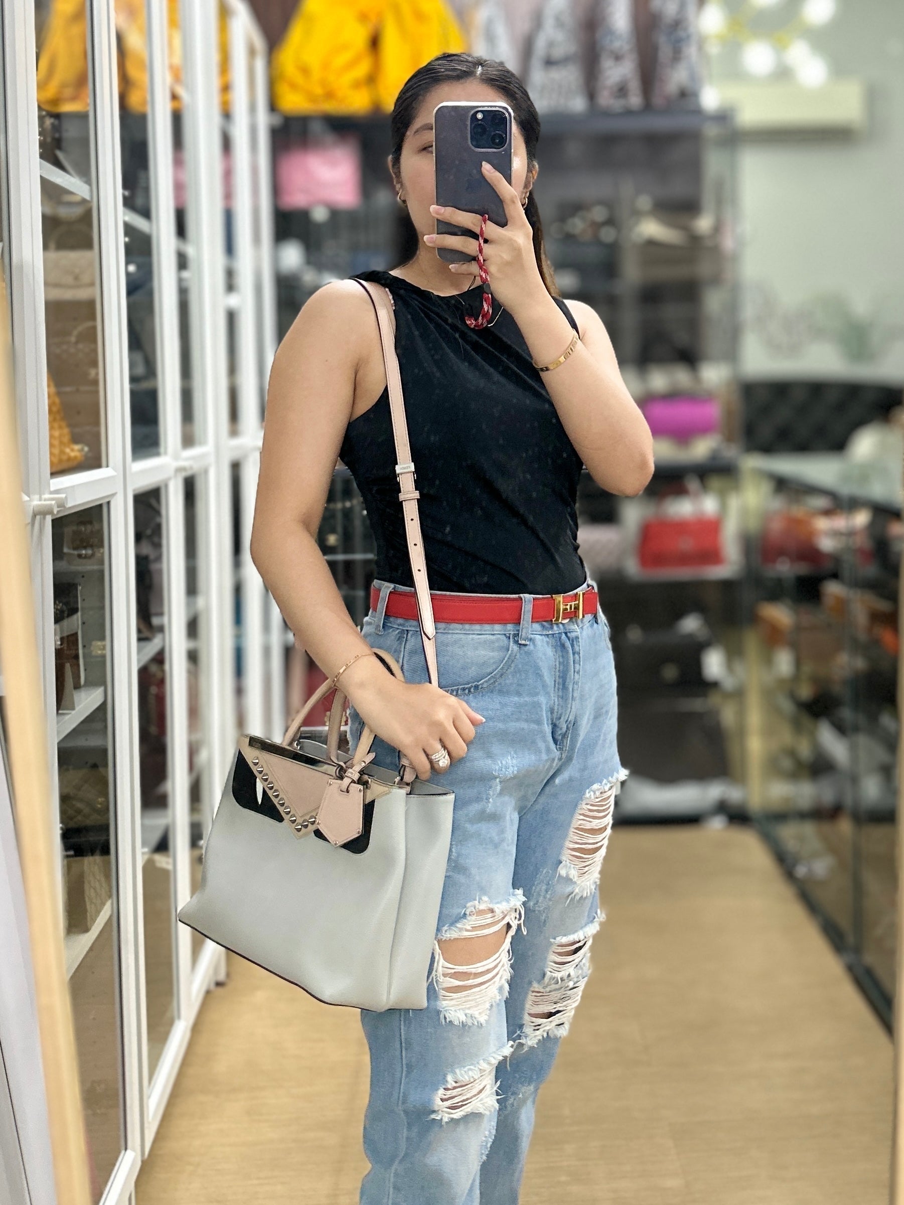 Fendi 2 Jours Monster Calfskin Petite Bag